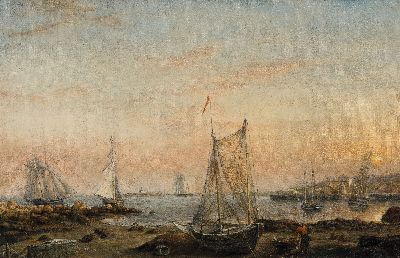 Image 26867147 - Nachfolger: Fitz Hugh Lane (1804-1865), Maler der Hudson River School, Hafenbecken mit ...
