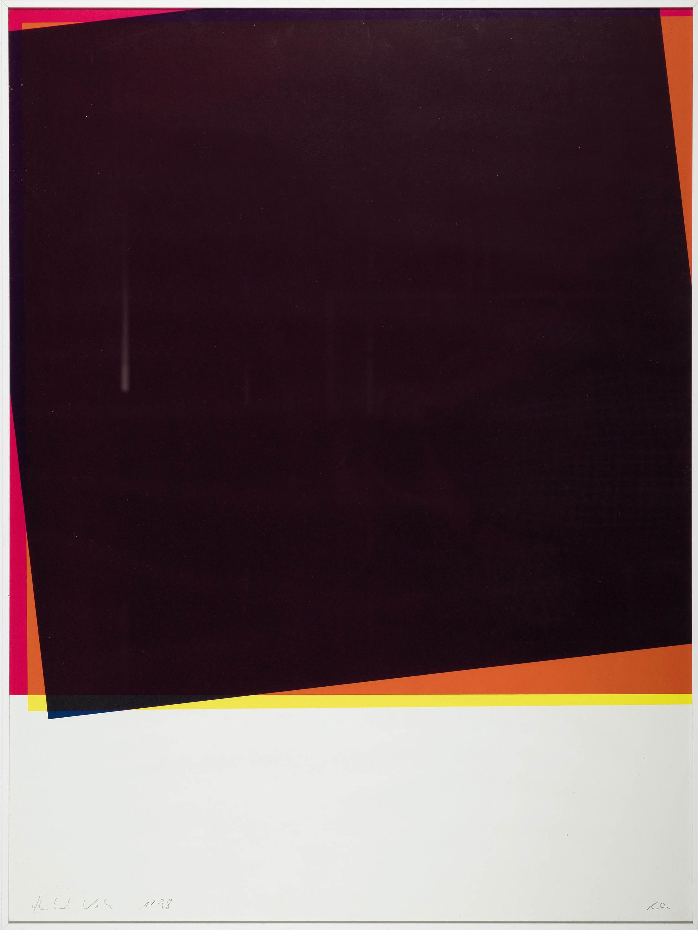 Detail k: Herbert Volz, geb. 1944 Moltketal, Farbserigraphie, abstrakt-geometrische Komposition, "1298", E.A., handsigniert, unterGlas gerahmt 81x61 ...