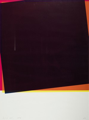 Image 26867626 - Herbert Volz, geb. 1944 Moltketal, Farbserigraphie, abstrakt-geometrische Komposition, ...
