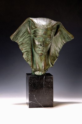 Image 26868290 - Johann Domisse, 1878-1955, Terrakotta-Büste einer Pharaonin, Modellnr. 2304, ...