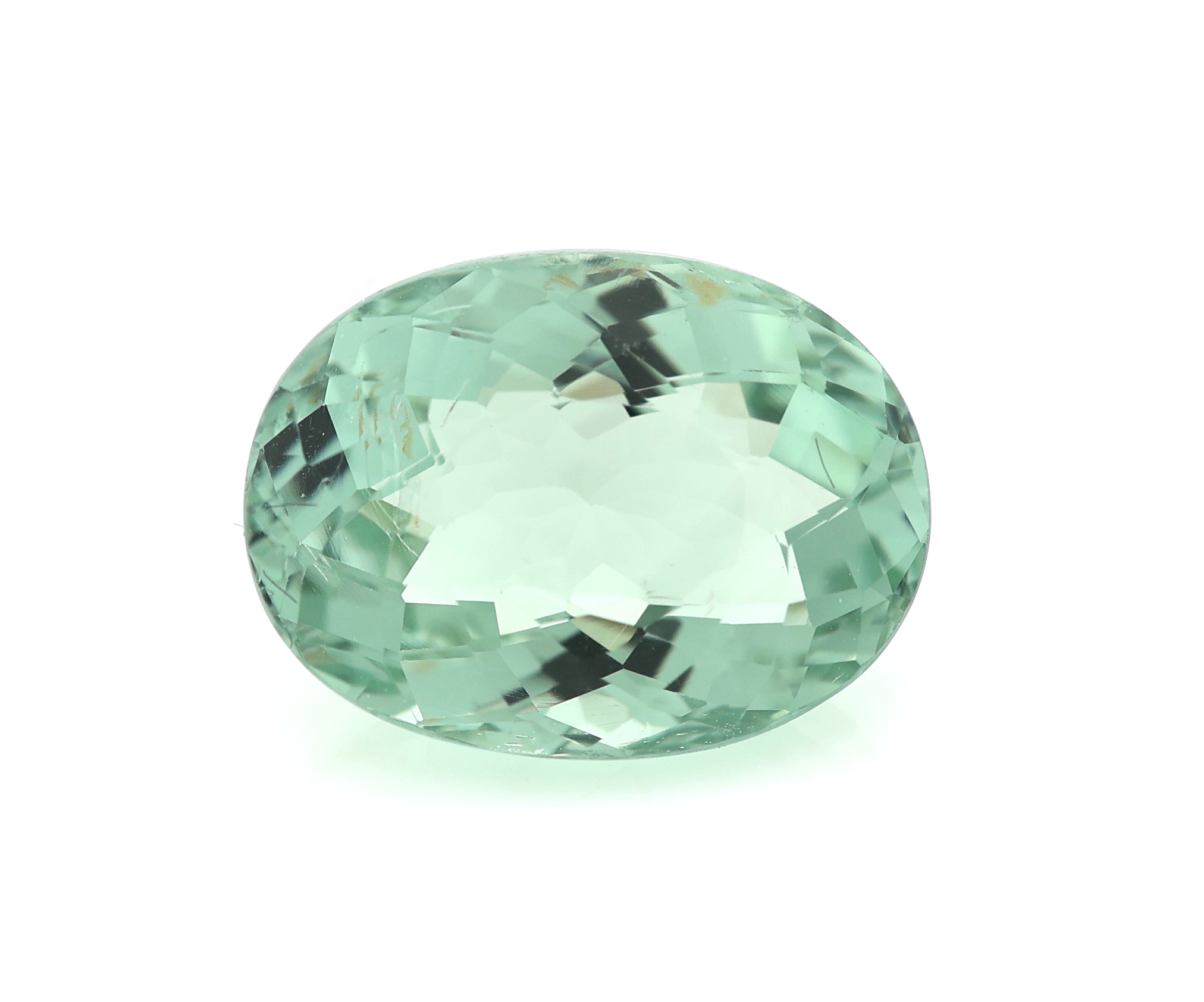 Loser Turmalin, ca. 4.16 ct, facett. Oval- schliff, Greenish Blue, 11.47 x 8.52 x 5.97 mm, lt. AIG Expertise mit Handelsnamen Paraiba