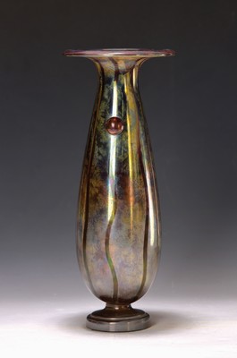 Image 26868802 - Vase, wohl Amedee de Caranza, Paris, um 1900, farbloses Glas, Wandung, flächig mit ...