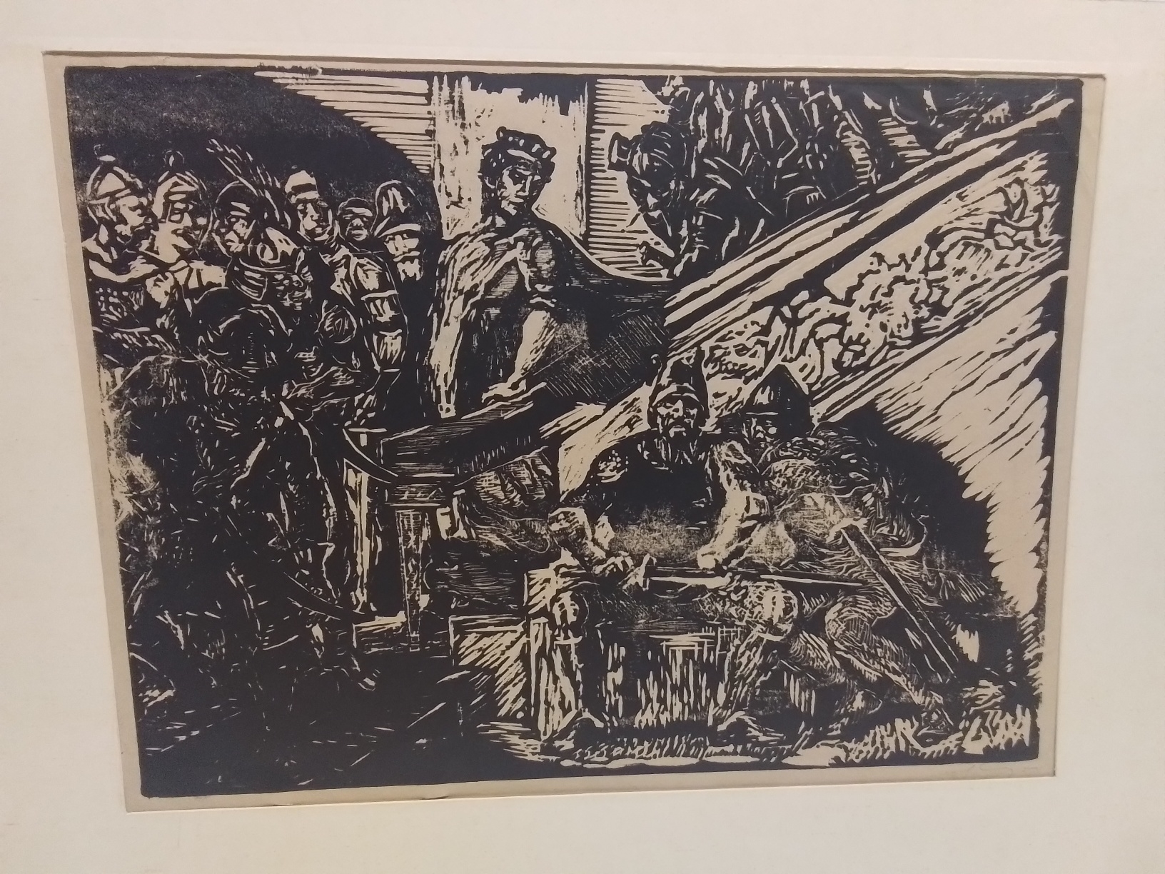 Detail f: Max Slevogt, 1868 Landshut-1932 Neukastel, 3 Lithographien und ein Holzschnitt: drei Kampfszenen aus Achill, je ca. 27x38cm, Holzschnitt aus: Die ...