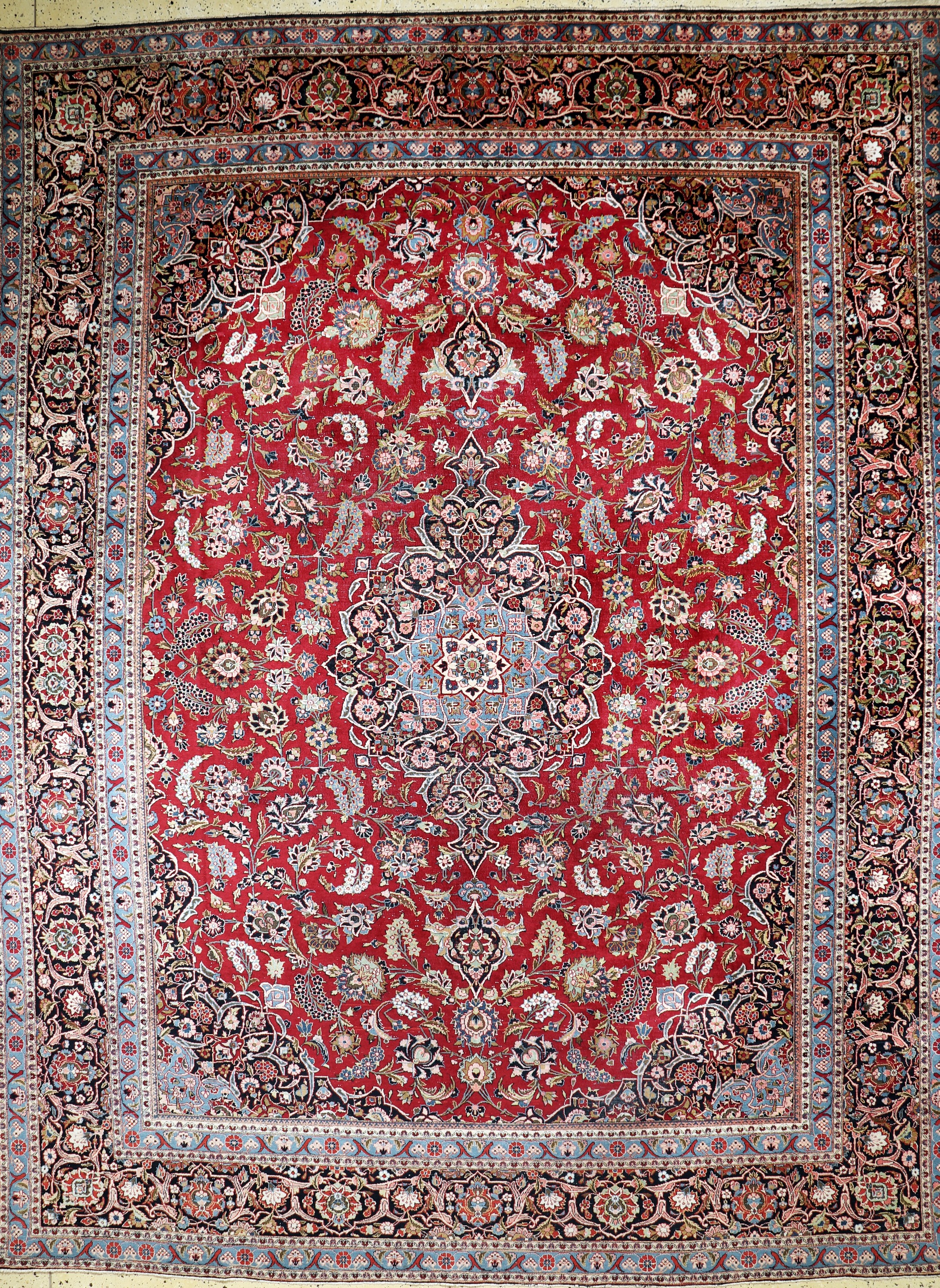 Keschan alt fein, Persien, Anfang 20.Jhd, Wolle auf Baumwolle, ca. 410 x 315 cm, EHZ: 3