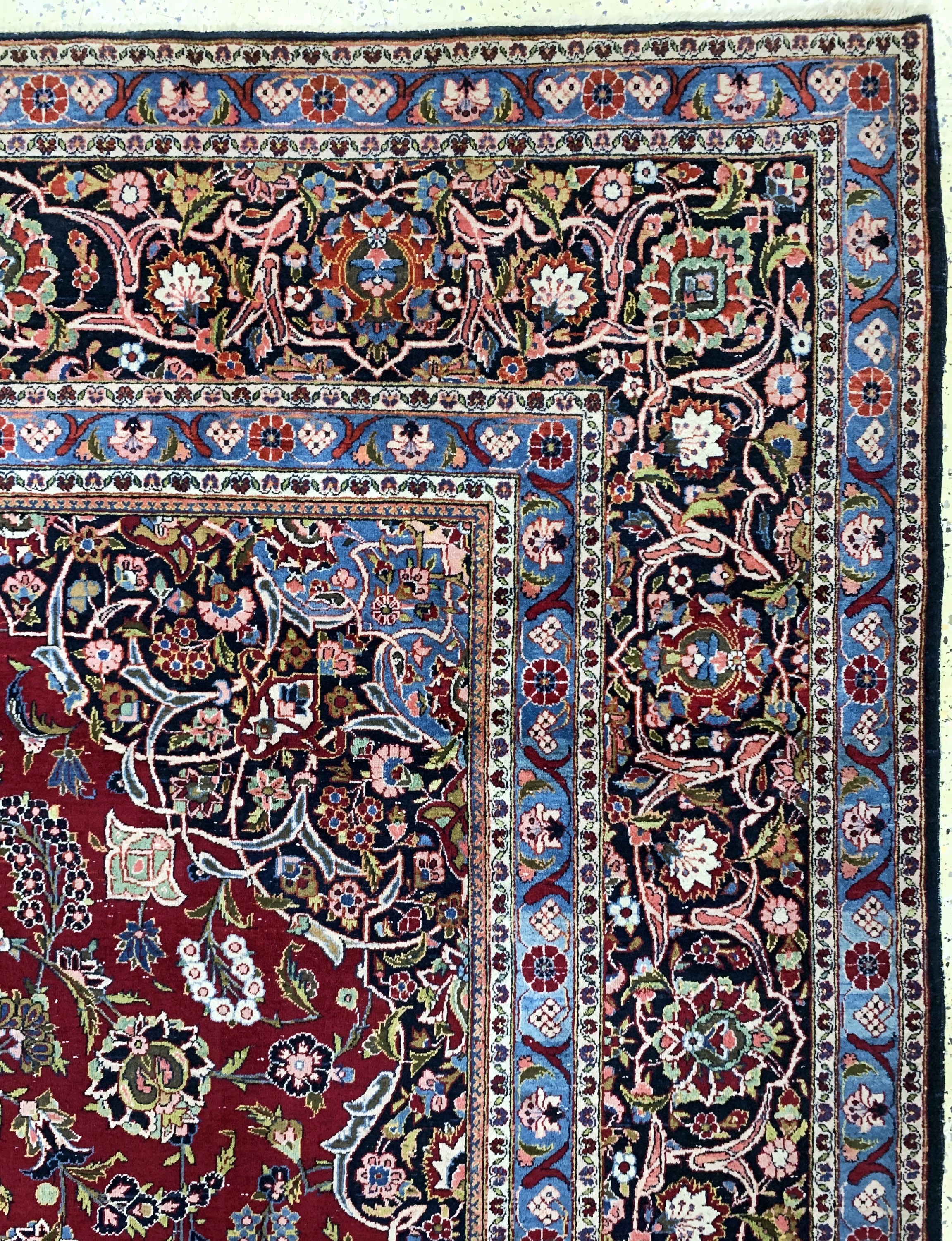 Detail f: Keschan alt fein, Persien, Anfang 20.Jhd, Wolle auf Baumwolle, ca. 410 x 315 cm, EHZ: 3
