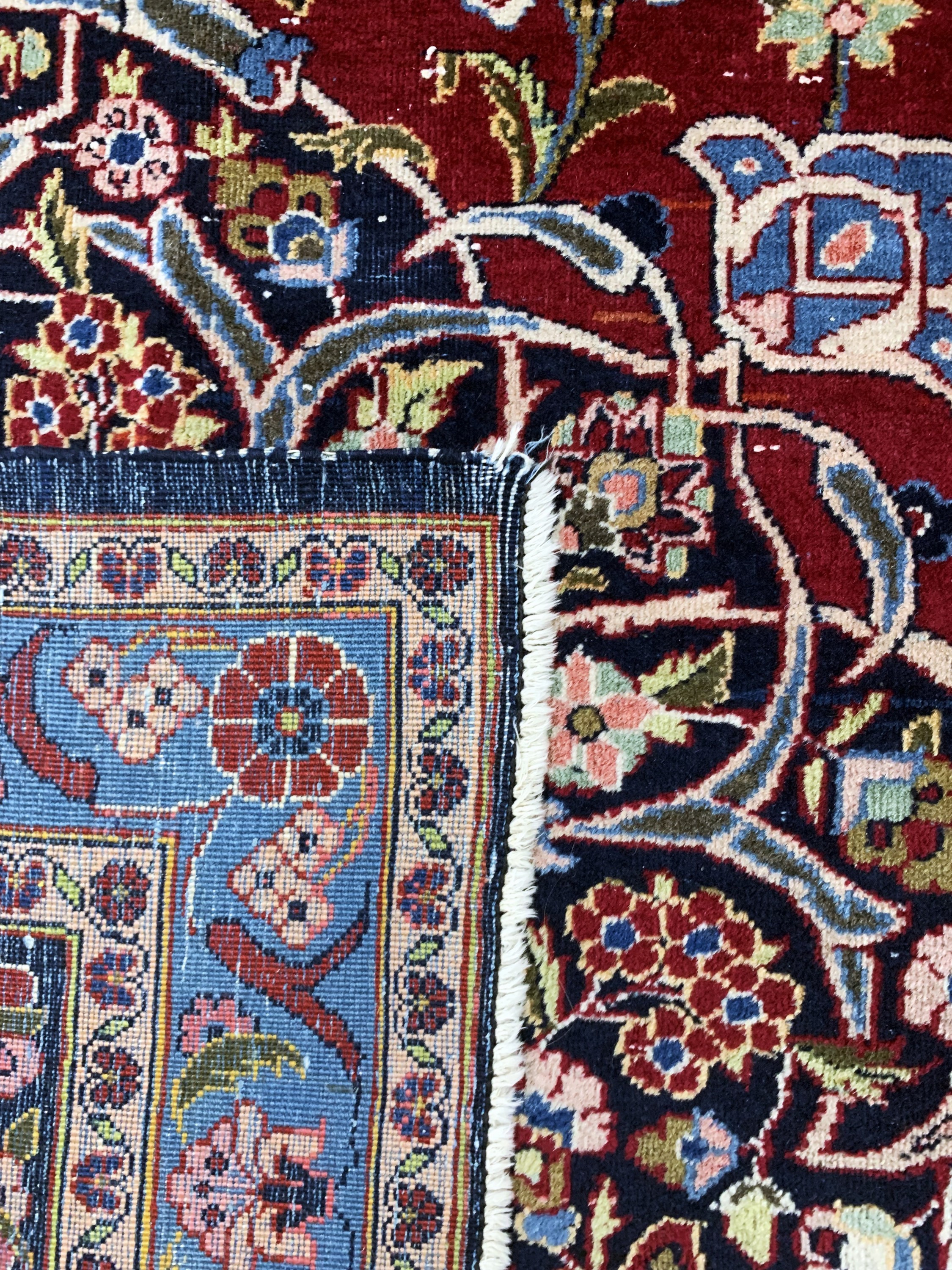 Detail h: Keschan alt fein, Persien, Anfang 20.Jhd, Wolle auf Baumwolle, ca. 410 x 315 cm, EHZ: 3