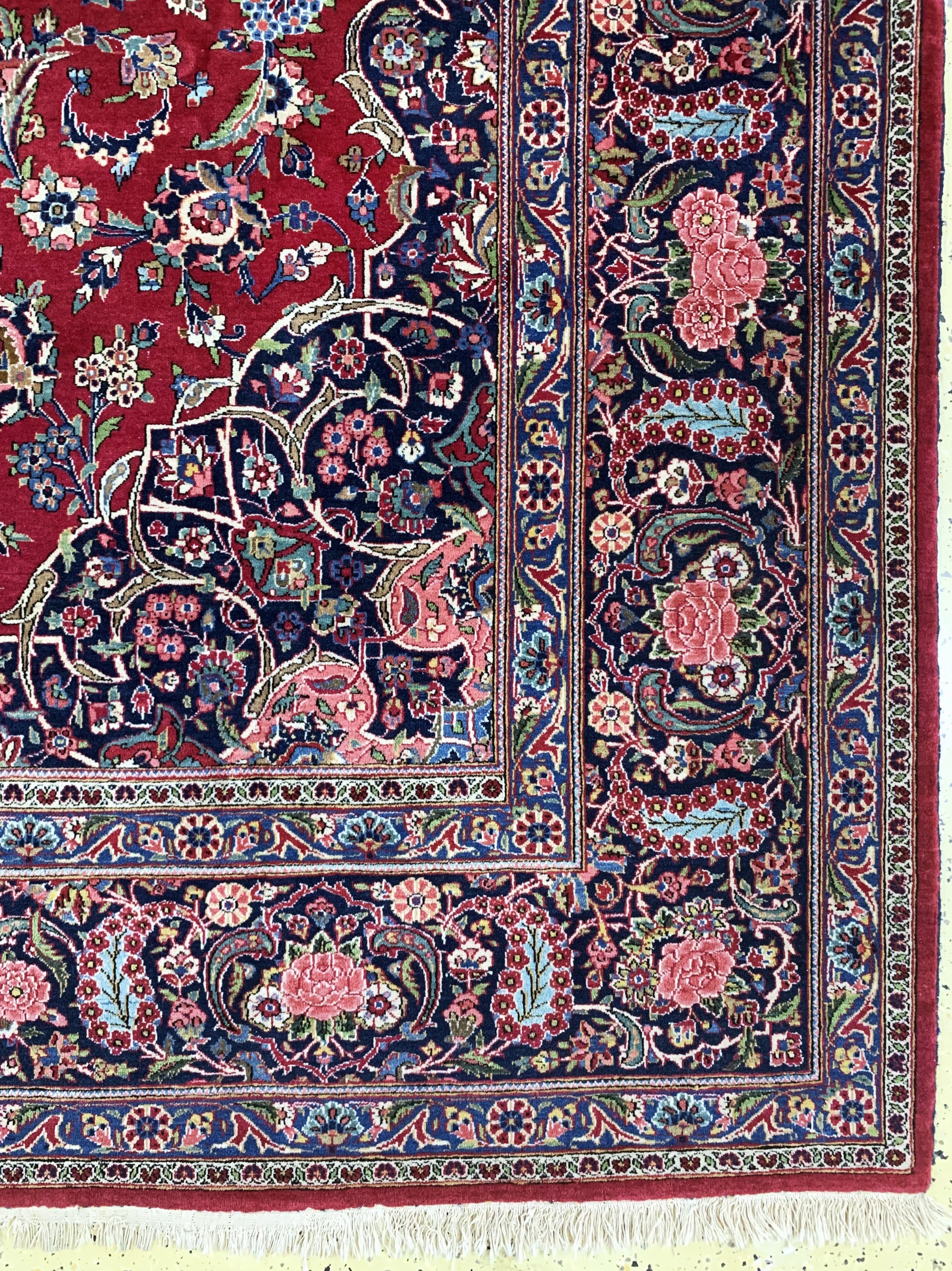 Detail a: Keschan alt fein, Persien, Anfang 20.Jhd, Wolle auf Baumwolle, ca. 367 x 279 cm, EHZ: 2