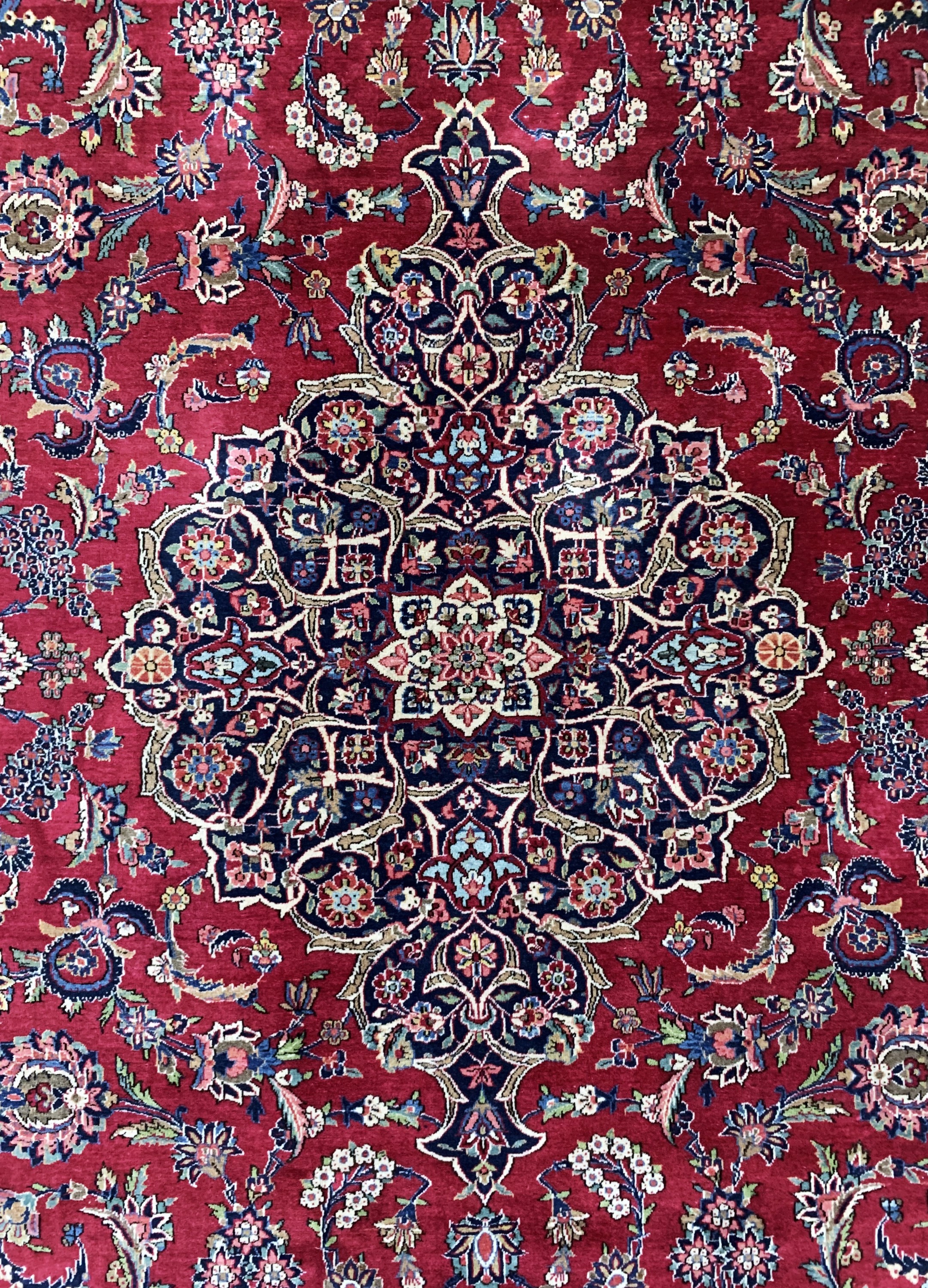 Detail c: Keschan alt fein, Persien, Anfang 20.Jhd, Wolle auf Baumwolle, ca. 367 x 279 cm, EHZ: 2
