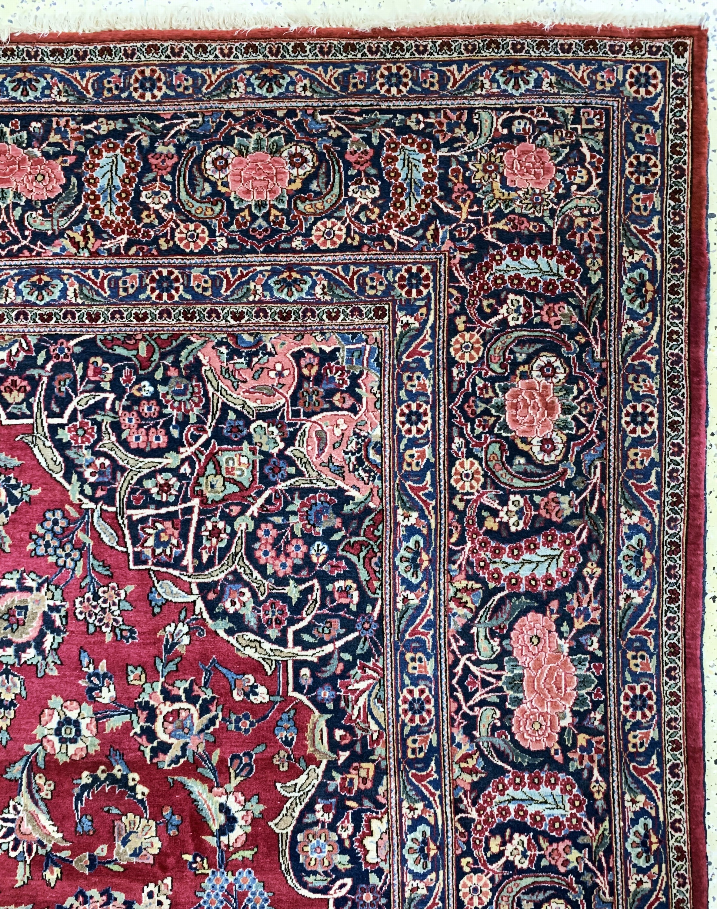 Detail f: Keschan alt fein, Persien, Anfang 20.Jhd, Wolle auf Baumwolle, ca. 367 x 279 cm, EHZ: 2