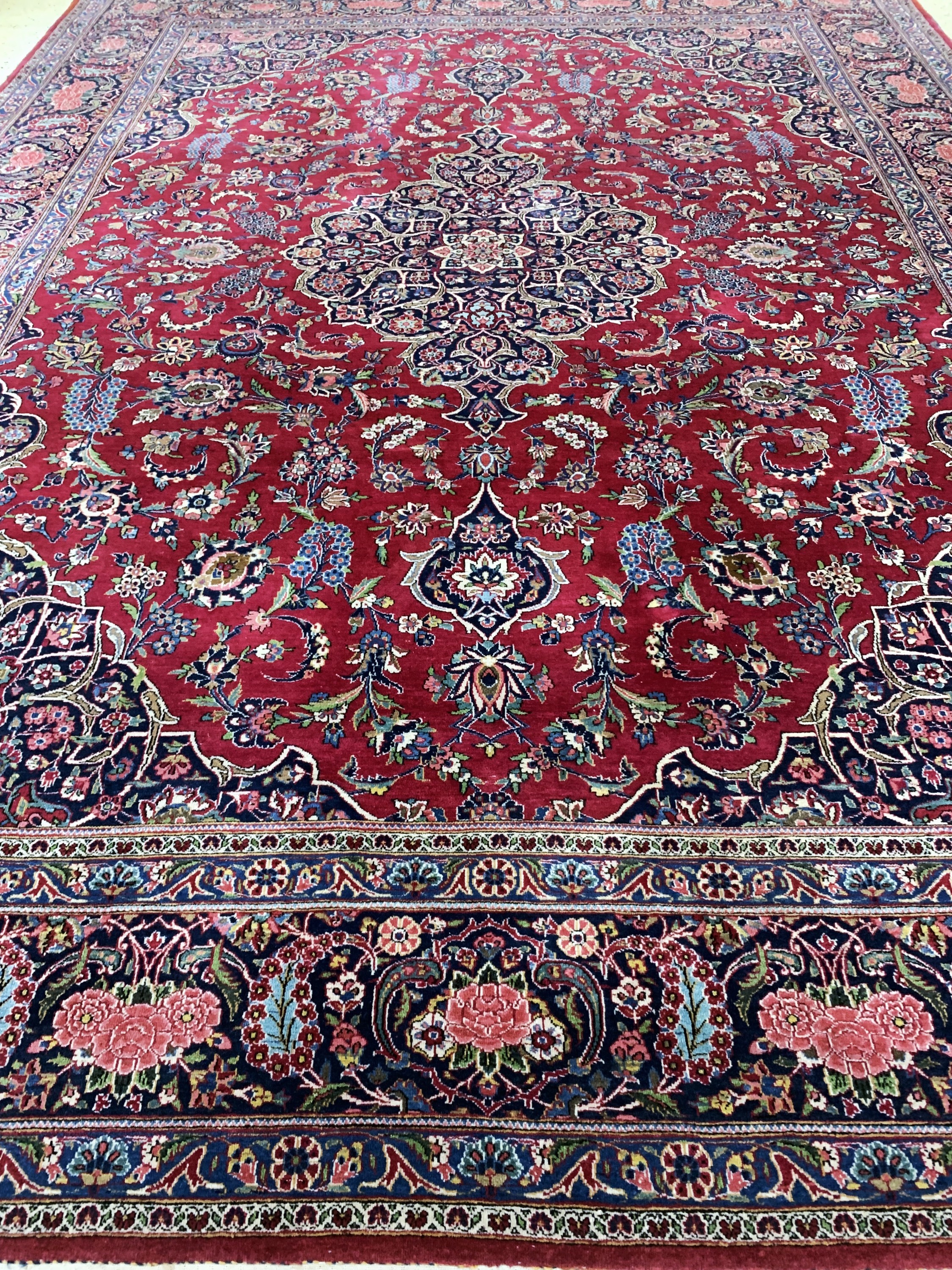 Detail g: Keschan alt fein, Persien, Anfang 20.Jhd, Wolle auf Baumwolle, ca. 367 x 279 cm, EHZ: 2