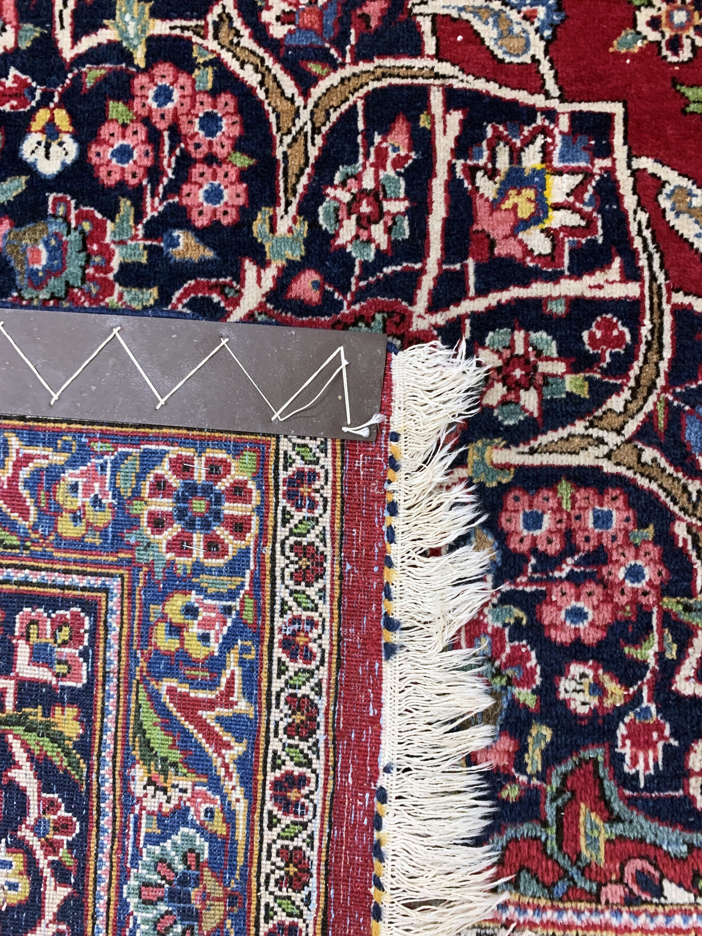 Detail h: Keschan alt fein, Persien, Anfang 20.Jhd, Wolle auf Baumwolle, ca. 367 x 279 cm, EHZ: 2