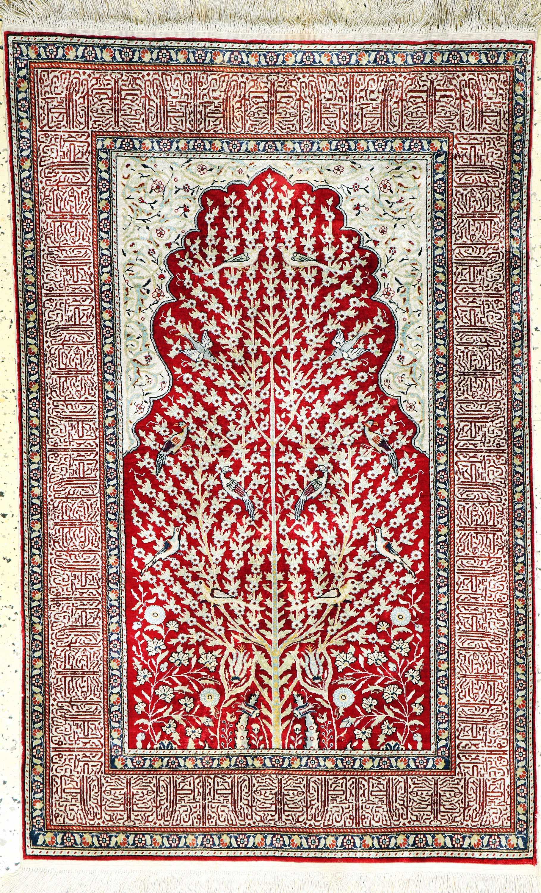Seiden Kayseri, Türkei, Mitte 20.Jhd, reineNaturseide, ca. 137 x 86 cm, EHZ: 2