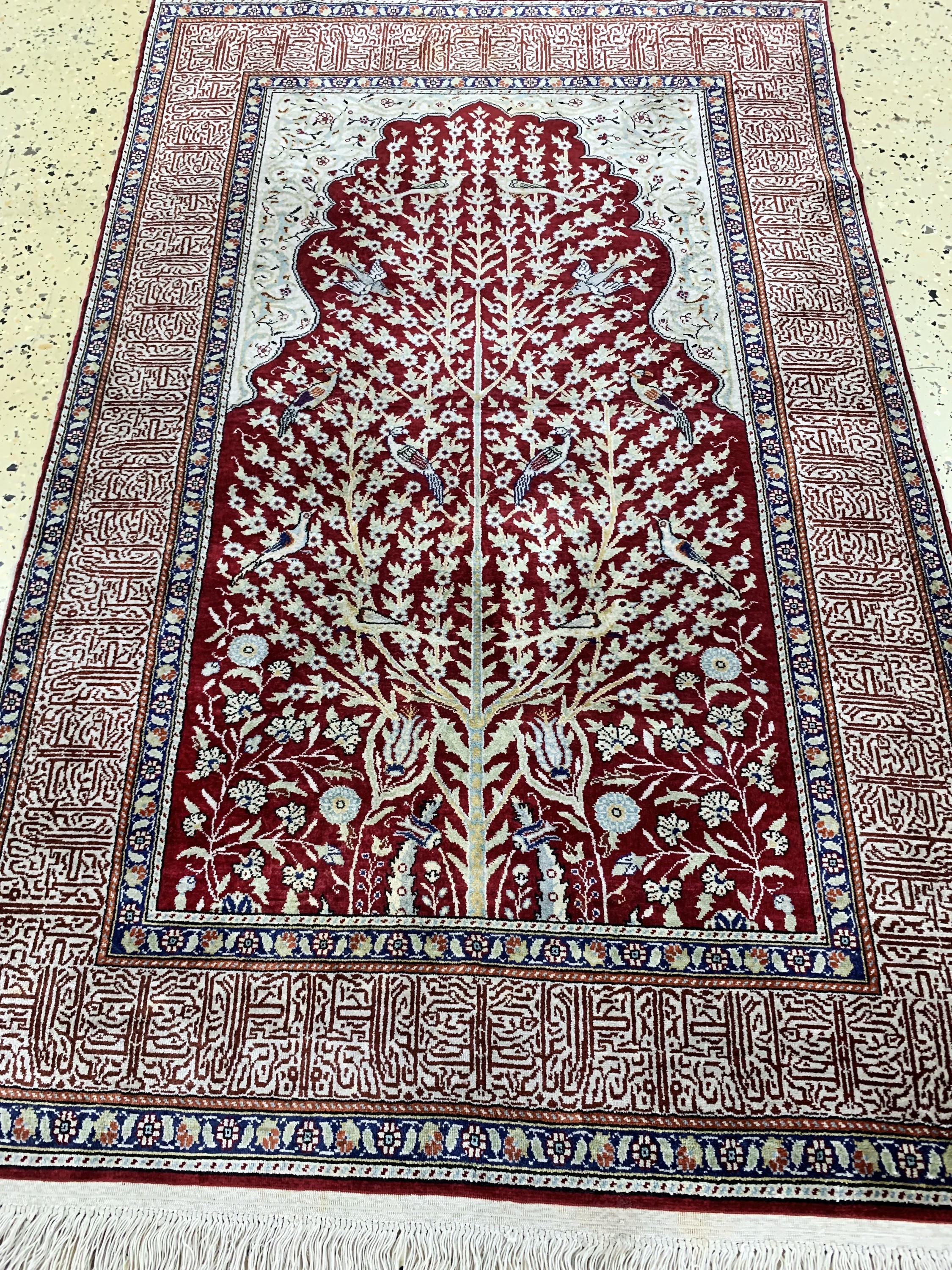 Detail d: Seiden Kayseri, Türkei, Mitte 20.Jhd, reineNaturseide, ca. 137 x 86 cm, EHZ: 2