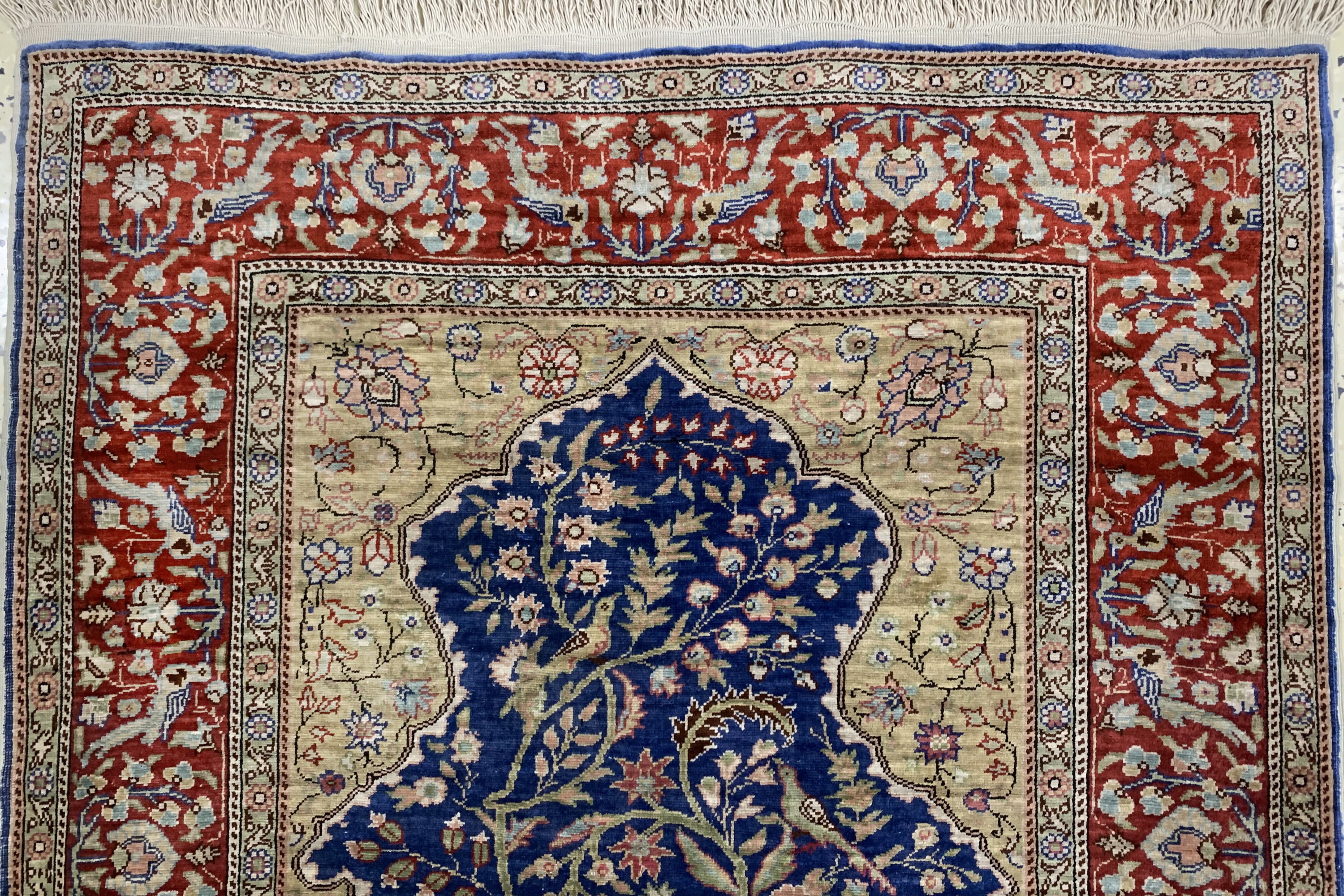 Detail b: Seiden Kayseri, Türkei, Mitte 20.Jhd, reineNaturseide, ca. 118 x 77 cm, EHZ: 2