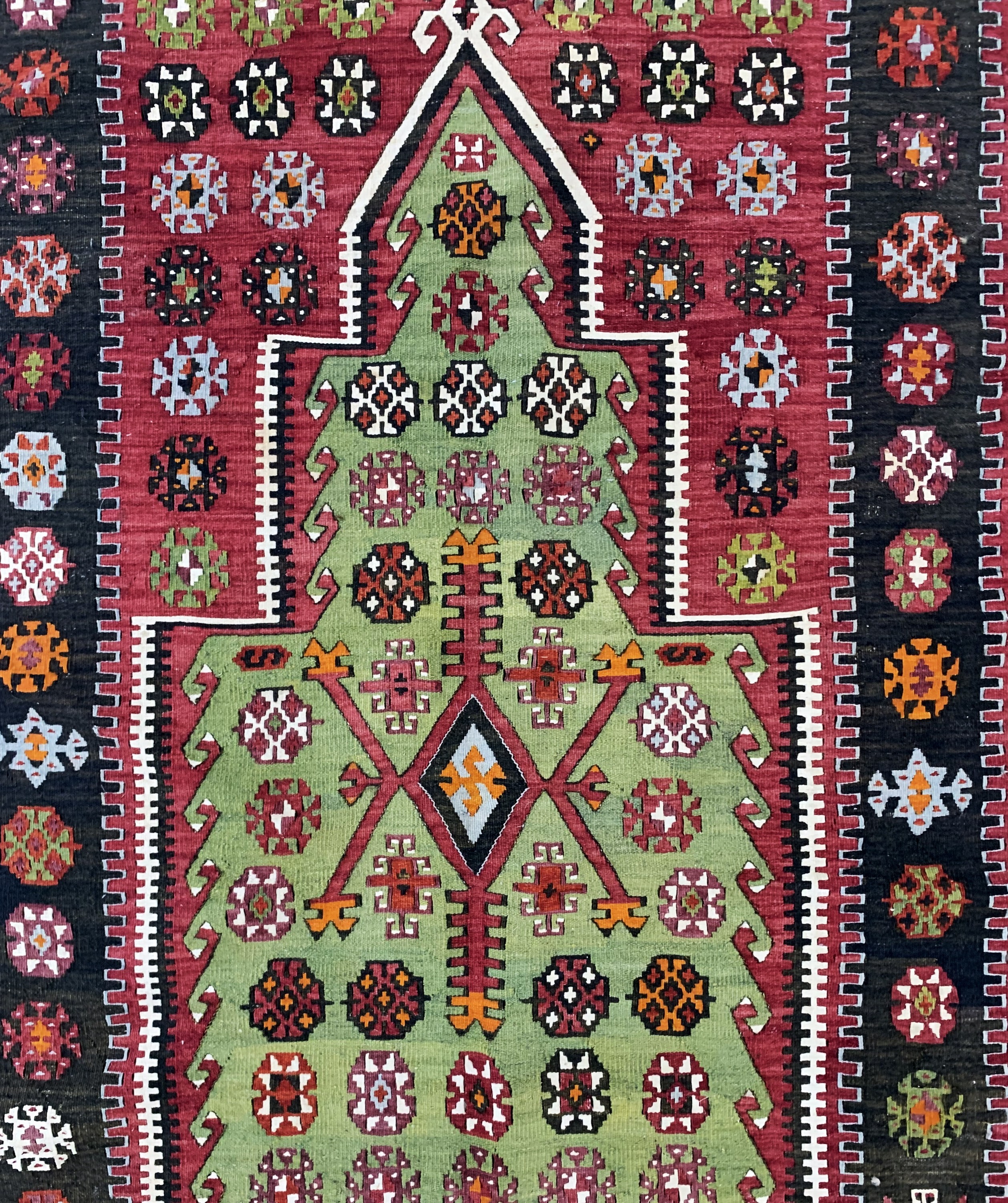 Detail b: Anatol Kelim, Türkei, Anfang 20.Jhd, Wolle auf Wolle, ca. 204 x 130 cm, EHZ: 2