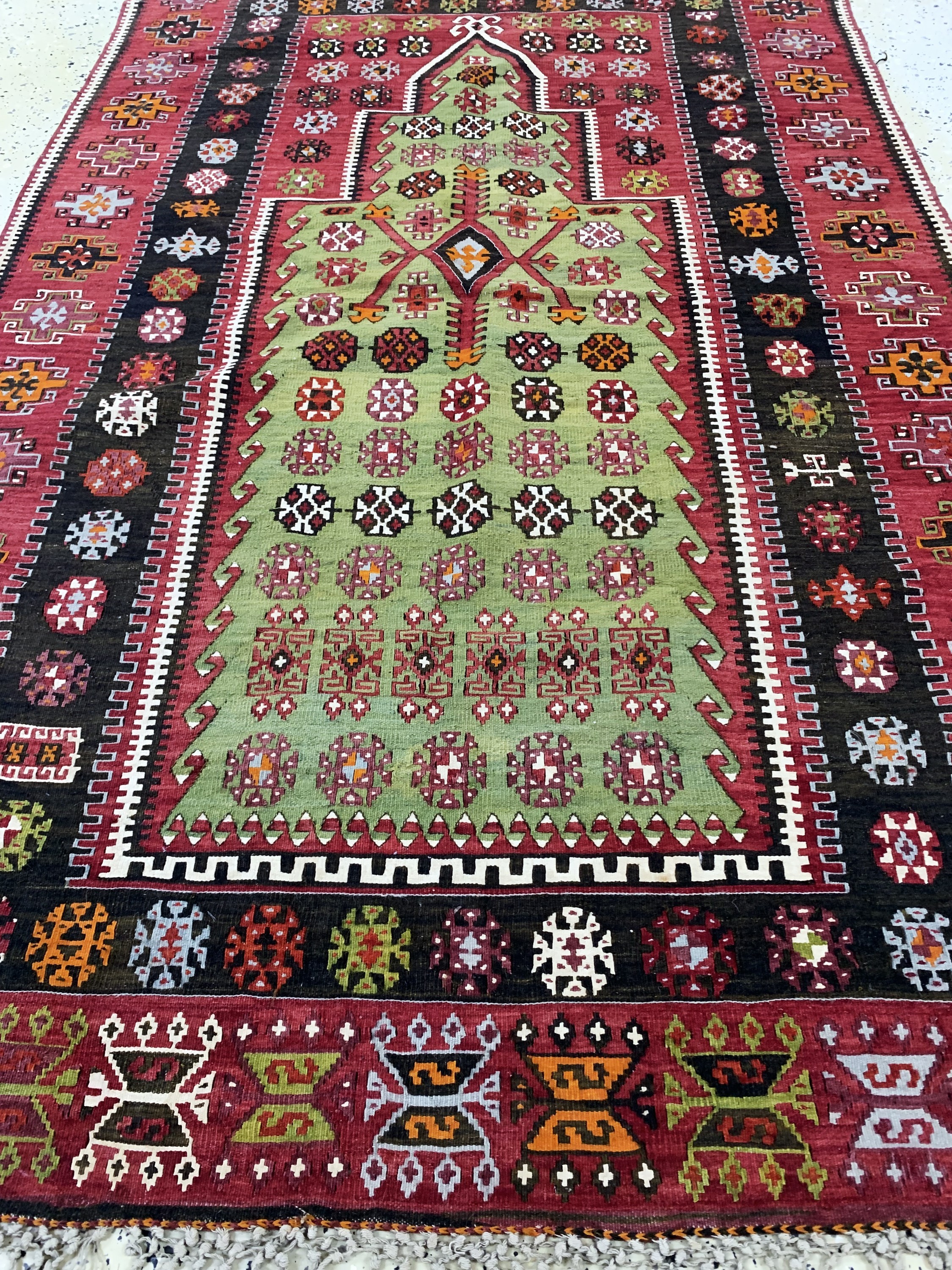 Detail d: Anatol Kelim, Türkei, Anfang 20.Jhd, Wolle auf Wolle, ca. 204 x 130 cm, EHZ: 2