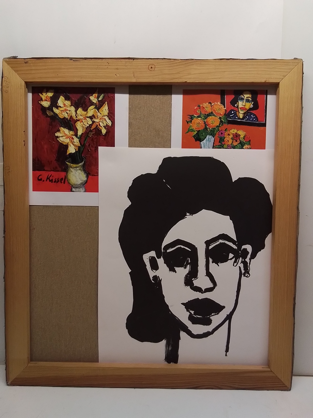 Detail a: Gernot Kissel, 1939 Worms-2008, Rosenstrauß,Öl/Lwd, unsig., aus dem Nachlass des Künstlersstammend, ca. 70x62cm