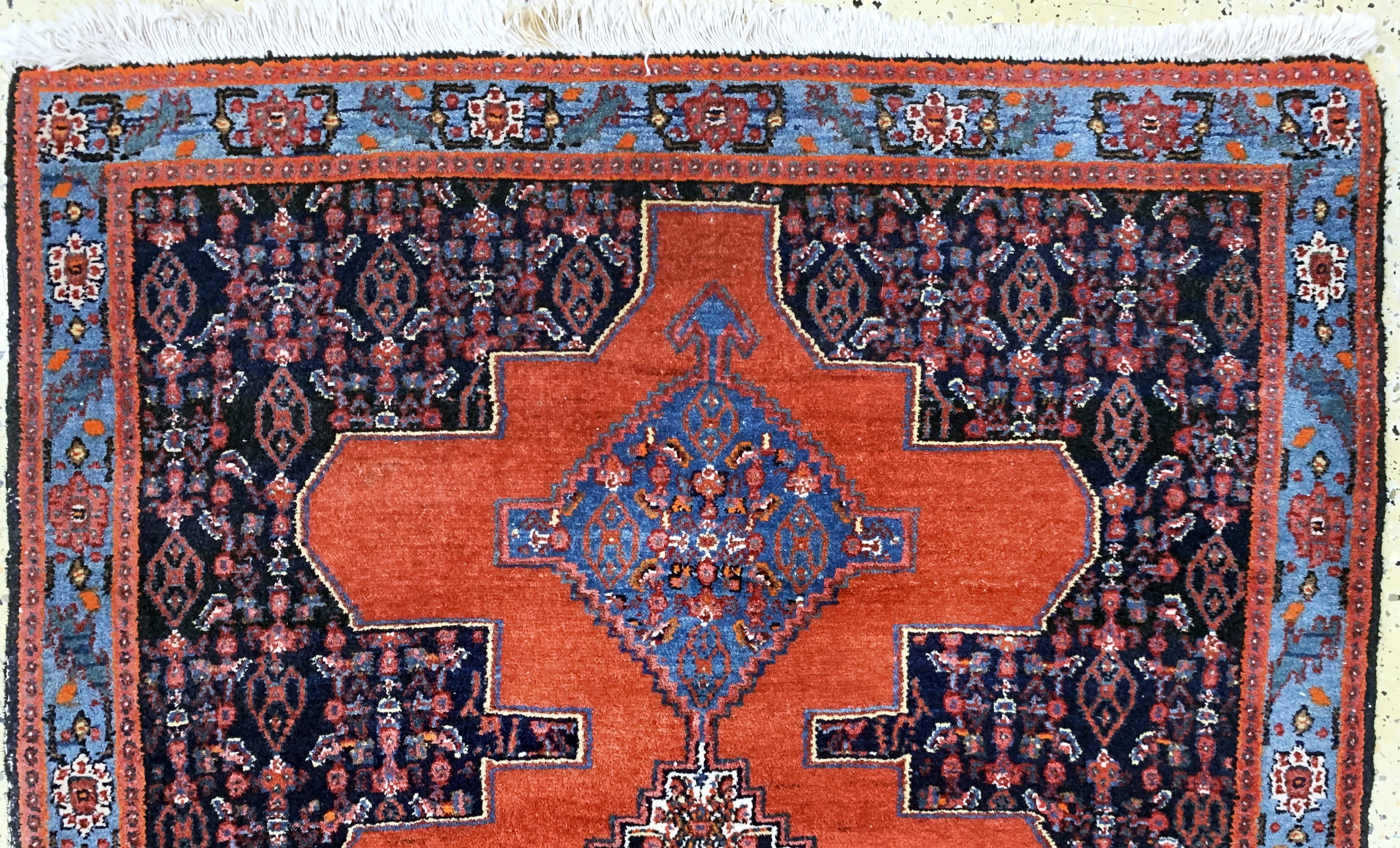 Detail a: Senneh alt, Persien, Mitte 20.Jhd, Wolle auf Baumwolle, ca. 150 x 103 cm, EHZ: 2