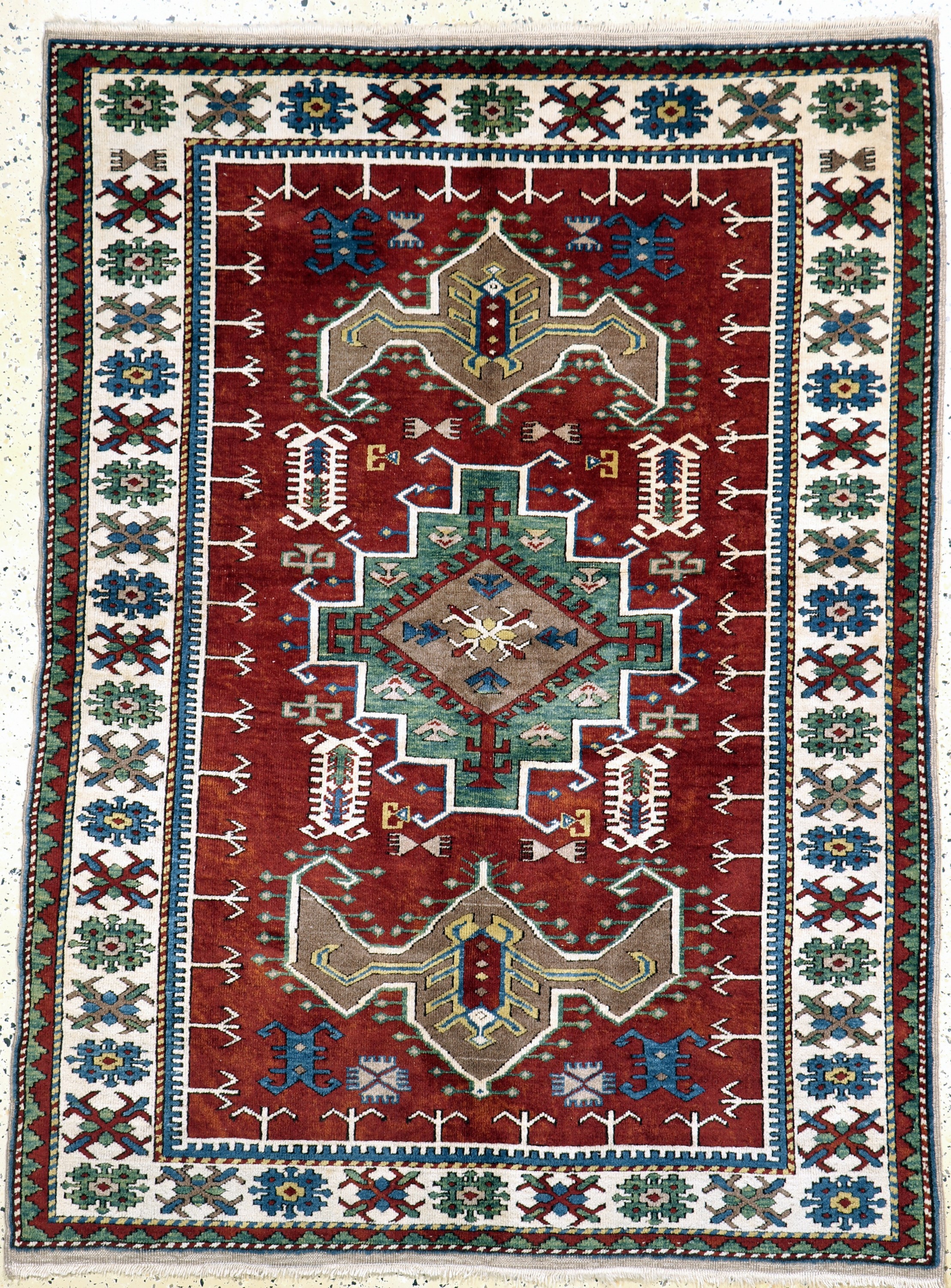 Kars Kazak, Türkei, Mitte 20.Jhd, Wolle aufWolle, ca. 180 x 135 cm, EHZ: 2
