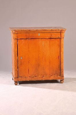 26869276a - Halbschrank, Biedermeier, um 1820/30, , Nussbaumfurnier, eine Schublade und eine ...