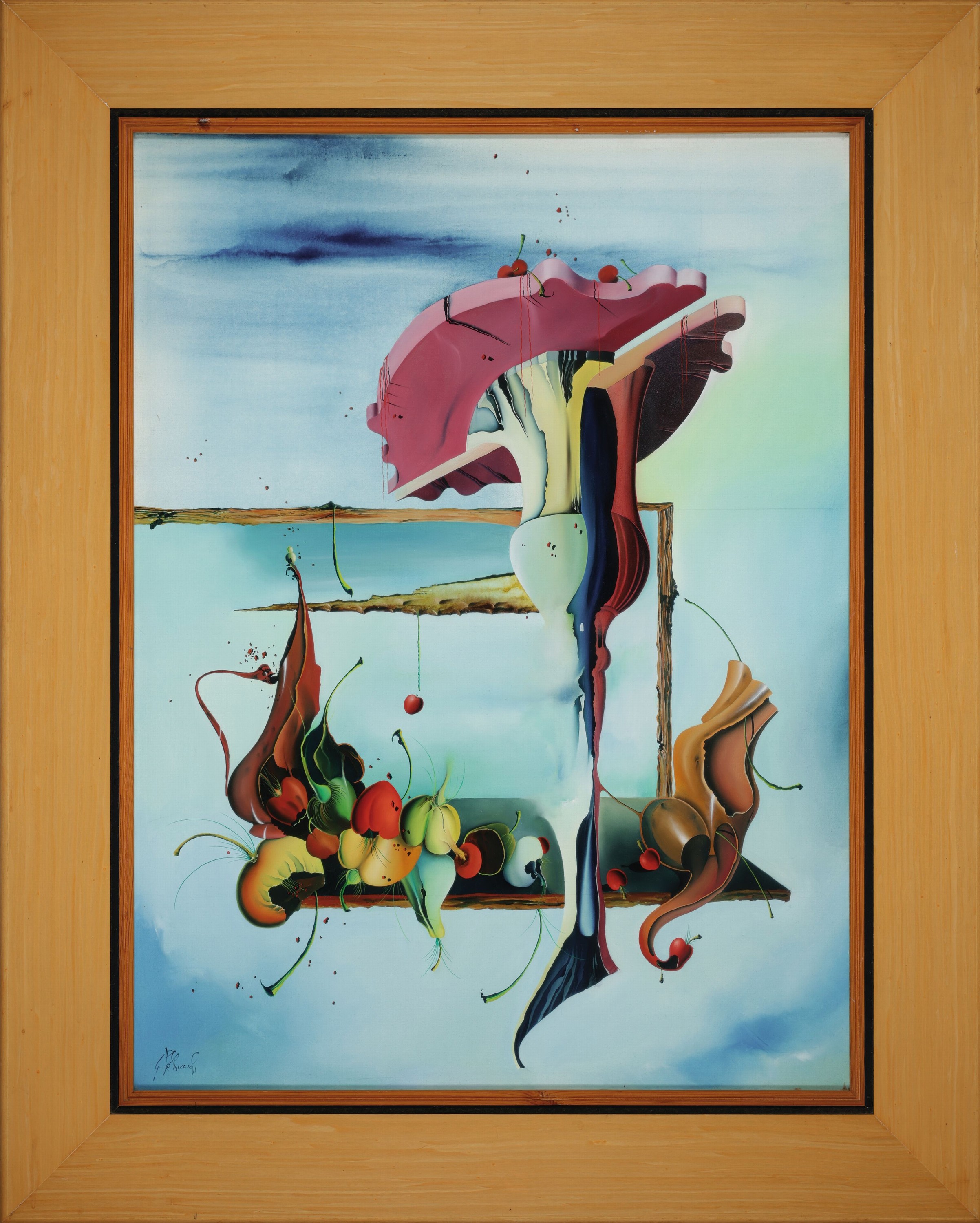 Detail k: Giovanni Pelliccioli, geb. 1947, La carezza del Tempo, Öl/Lwd, sign., verso Künstleretikett mit Titel, ca. 80x60cm, R. ca. 100x80cm