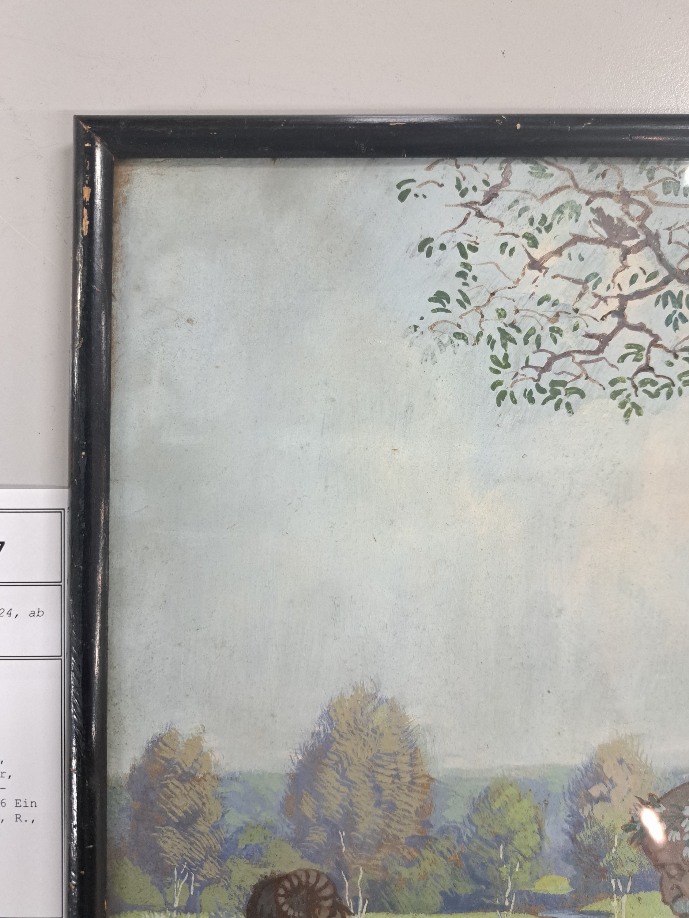 Detail c: Hans Adolf Müller, 1888-1934, Ein Frühlingslied, Pastell auf Papier, rechts unten sign. Ad. Hans Müller, rückseitig: Copie von Hans ...