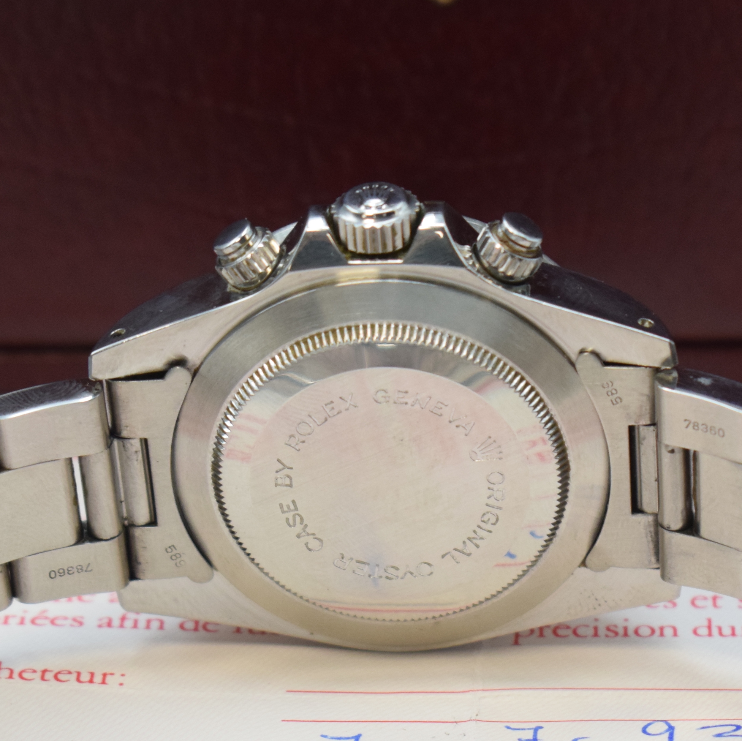 Detail d: TUDOR Armbandchronograph Oysterdate "Big Block" Referenz 79180, Schweiz verk. lt. beil. Pap. 07/1993, Automatik, LC 023, original Rolex ...