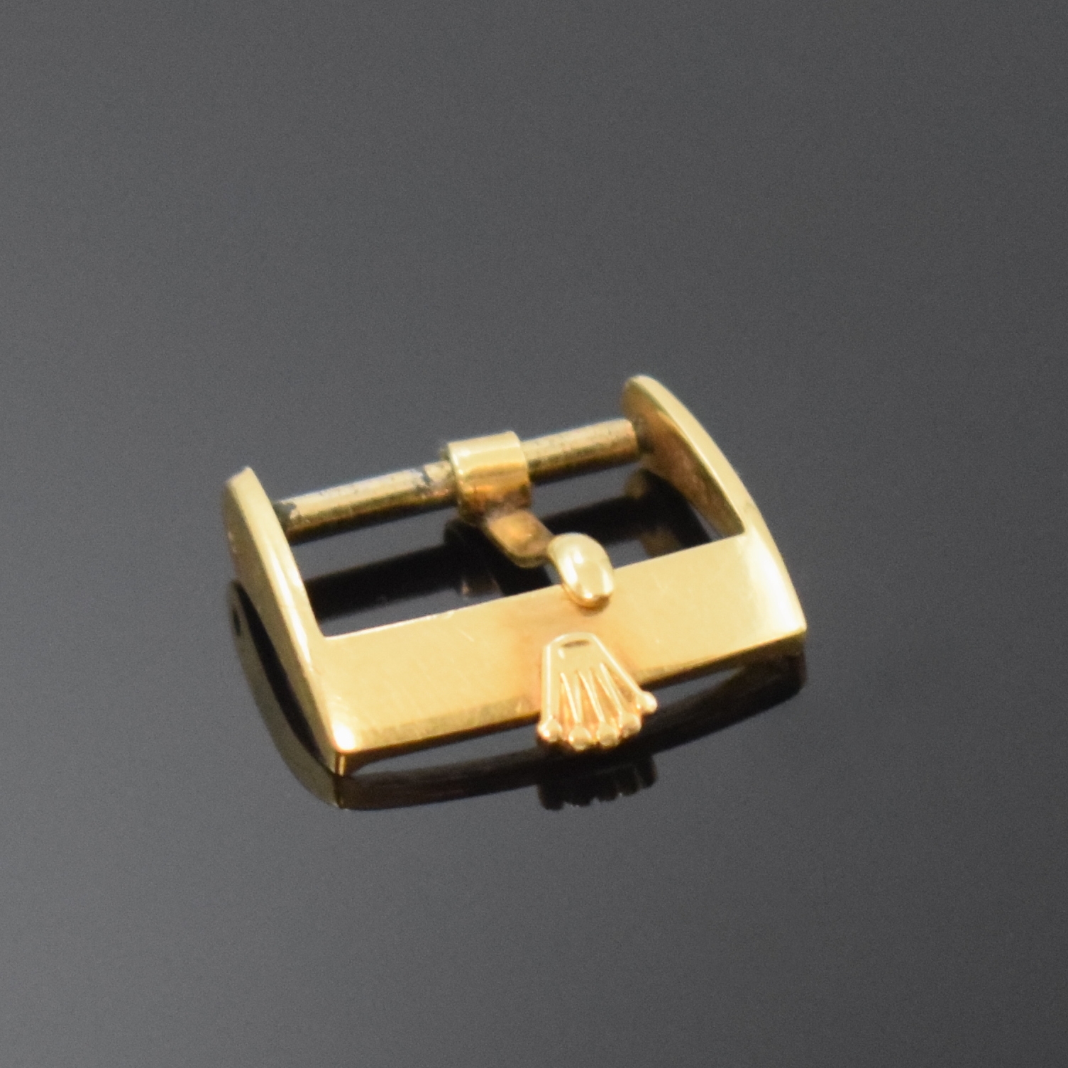 ROLEX Dornschließe in GG 750/000, Schweiz, für 15 mm Band, in gebrauchsfähigem Zustand