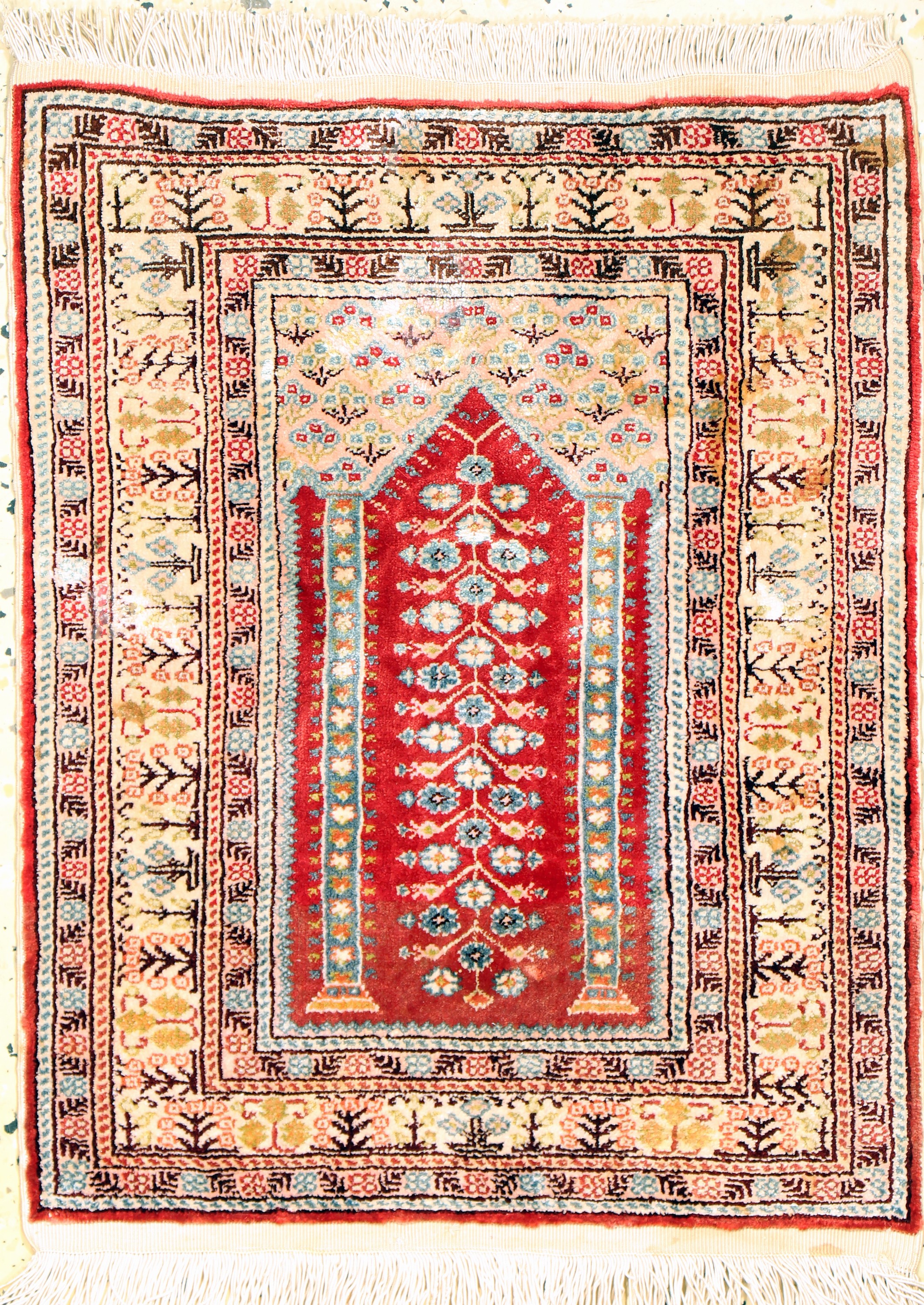 Seiden Kayseri, Türkei, Mitte 20.Jhd, reineNaturseide, ca. 54 x 42 cm, EHZ: 2