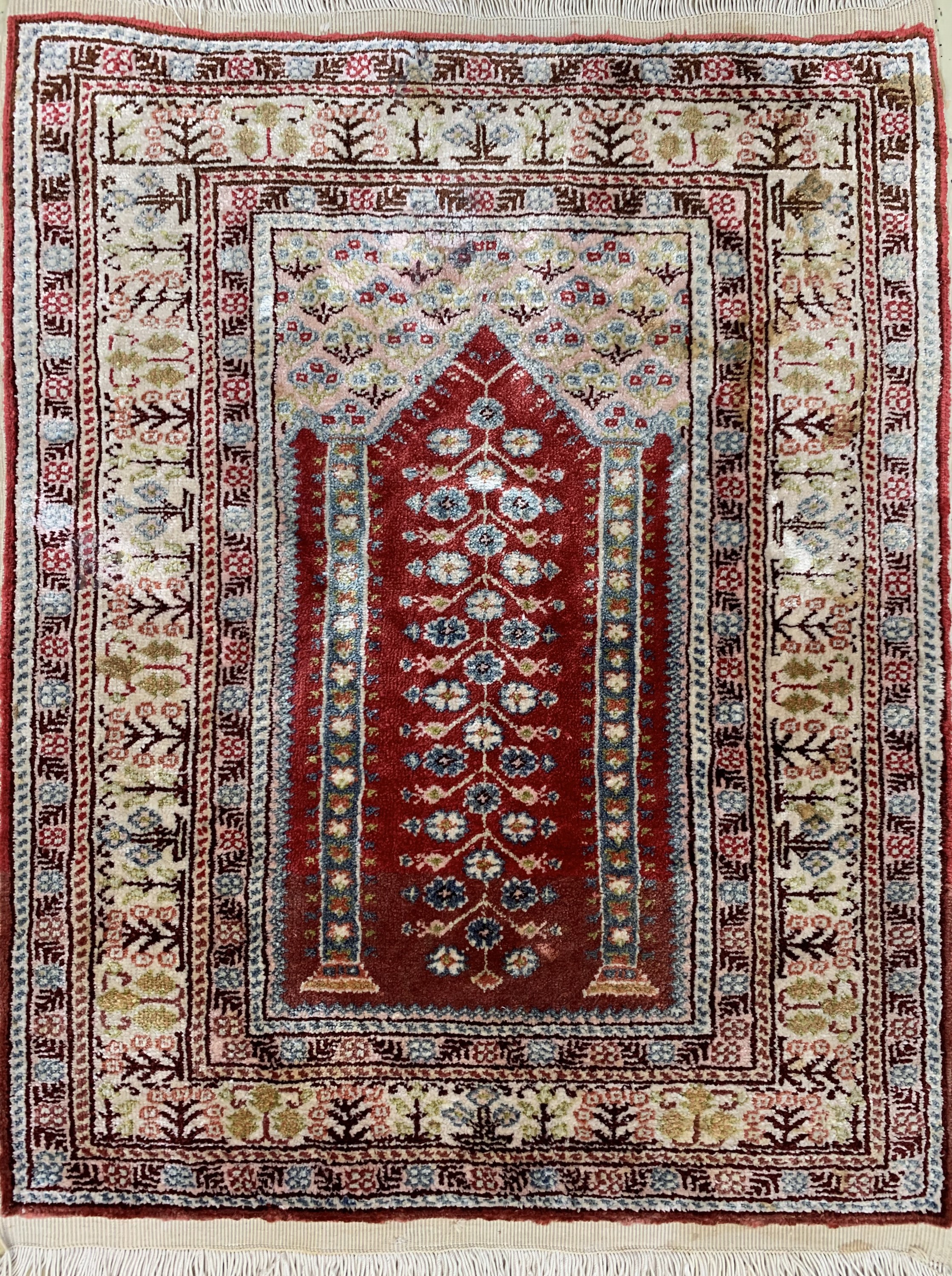Detail a: Seiden Kayseri, Türkei, Mitte 20.Jhd, reineNaturseide, ca. 54 x 42 cm, EHZ: 2