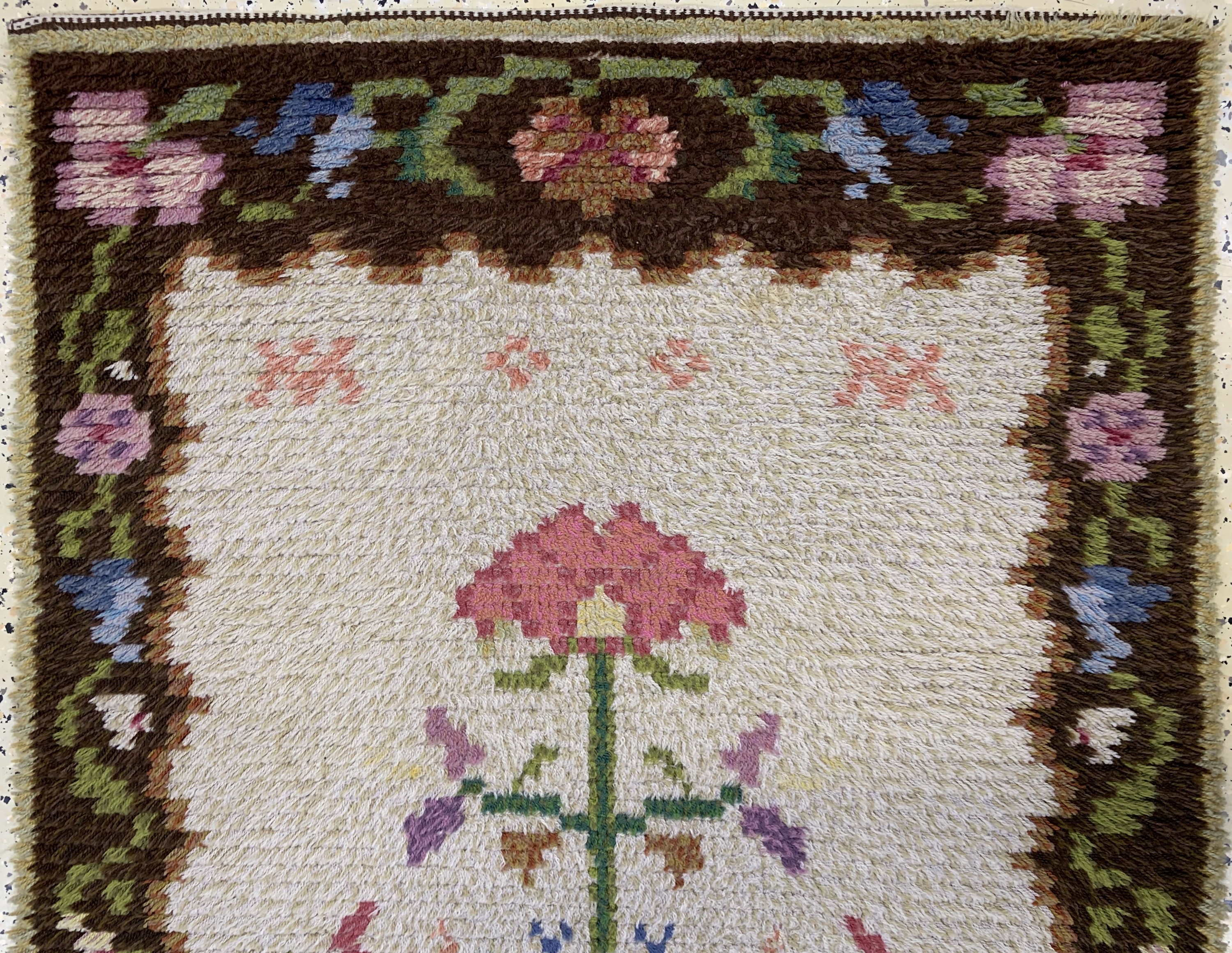 Detail a: Wollteppich, Europa, Mitte 20.Jhd, Wolle auf Baumwolle, ca. 165 x 94 cm, EHZ: 2
