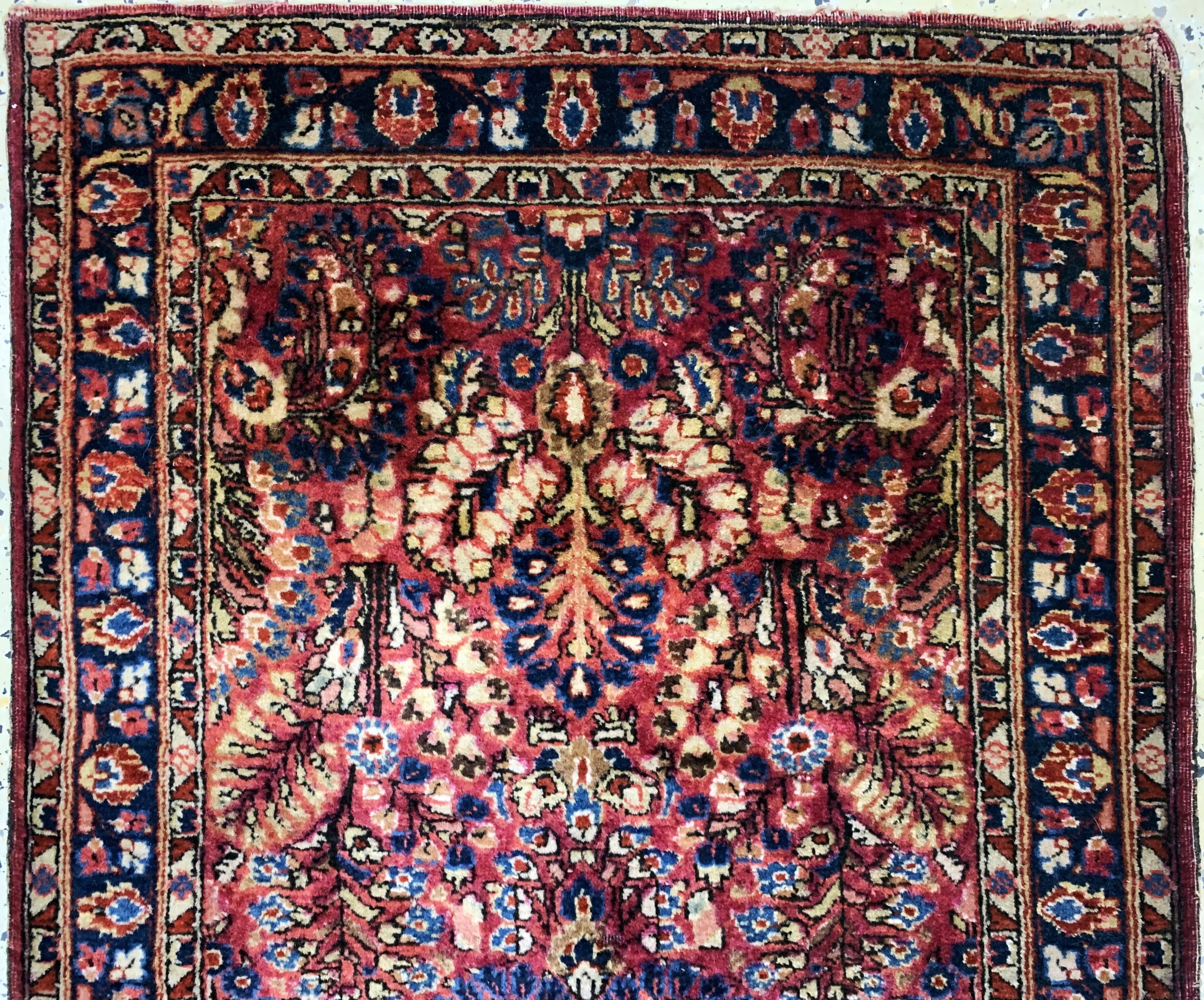 Detail a: Us Re-Import Sarogh, Persien, um 1900, Wolle auf Baumwolle, ca. 140 x 75 cm, EHZ: 2-3