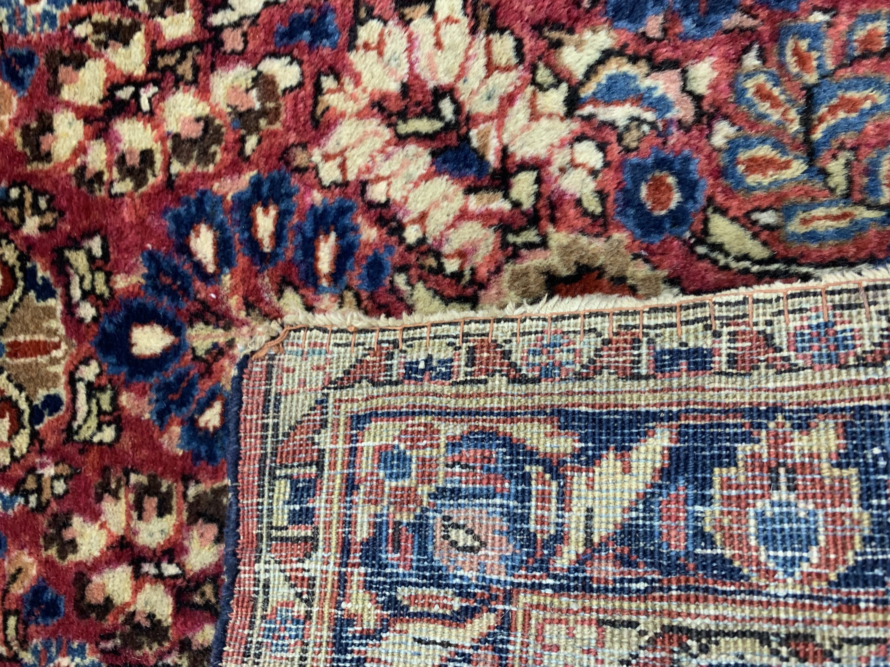 Detail d: Us Re-Import Sarogh, Persien, um 1900, Wolle auf Baumwolle, ca. 140 x 75 cm, EHZ: 2-3