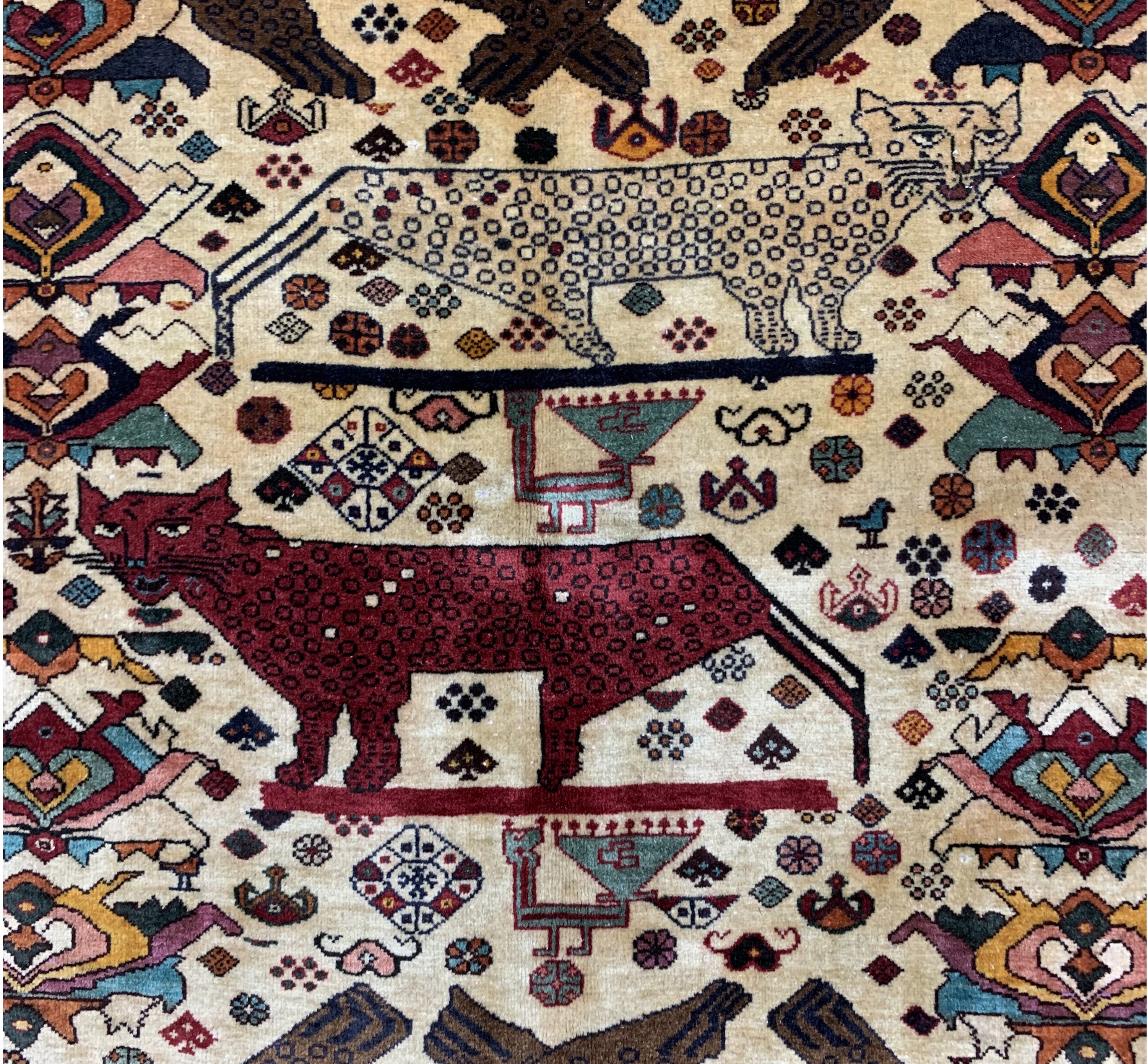 Detail c: Ghaschgai Kashkuli fein, Persien, Mitte 20.Jhd, Wolle auf Wolle, ca. 183 x 130 cm, gereinigt, EHZ: 2
