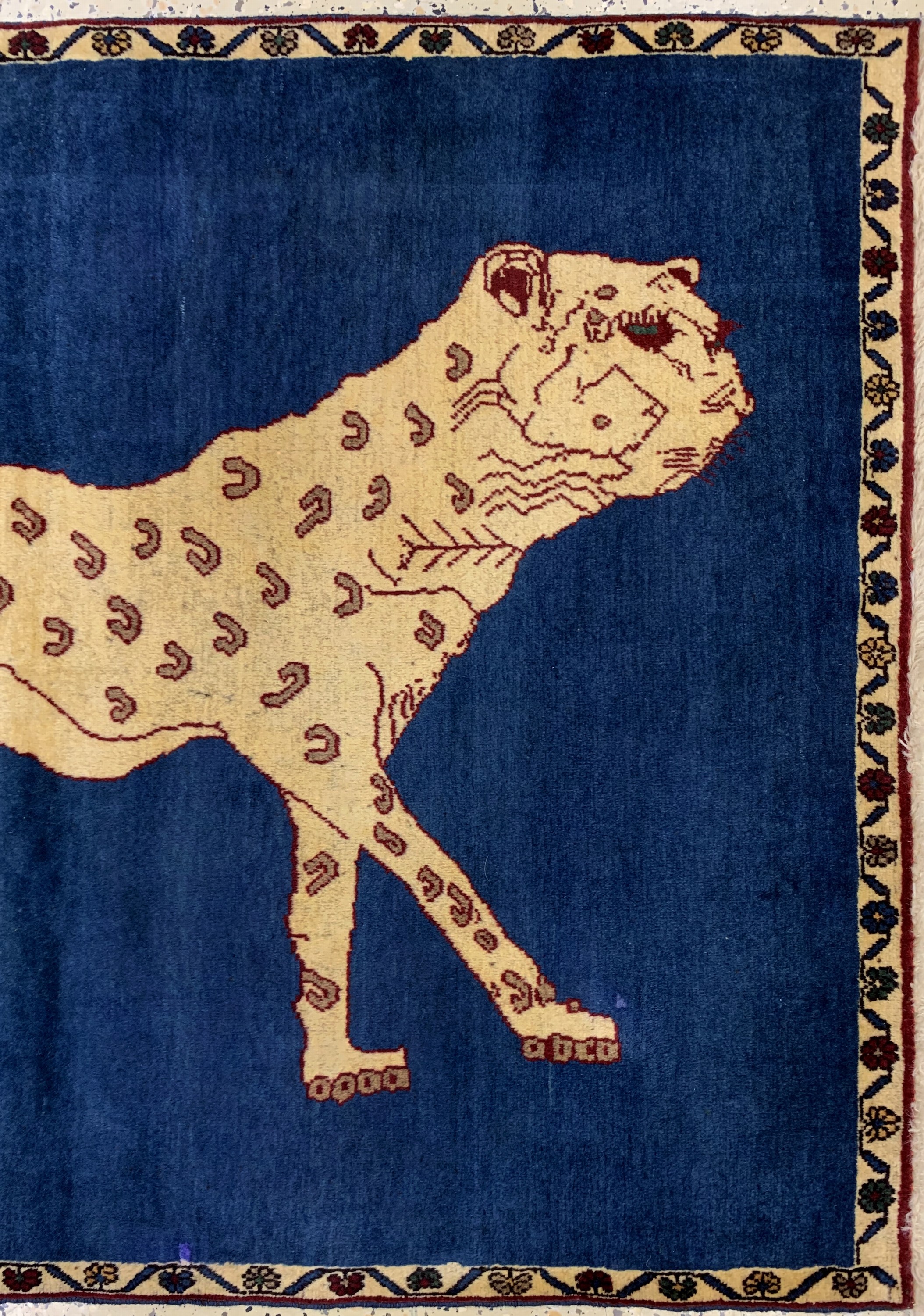Detail a: Kashkuli fein alt, Persien, Mitte 20.Jhd, Wolle auf Wolle, ca. 134 x 102 cm, EHZ: 2, (kleine Restaurierungen)