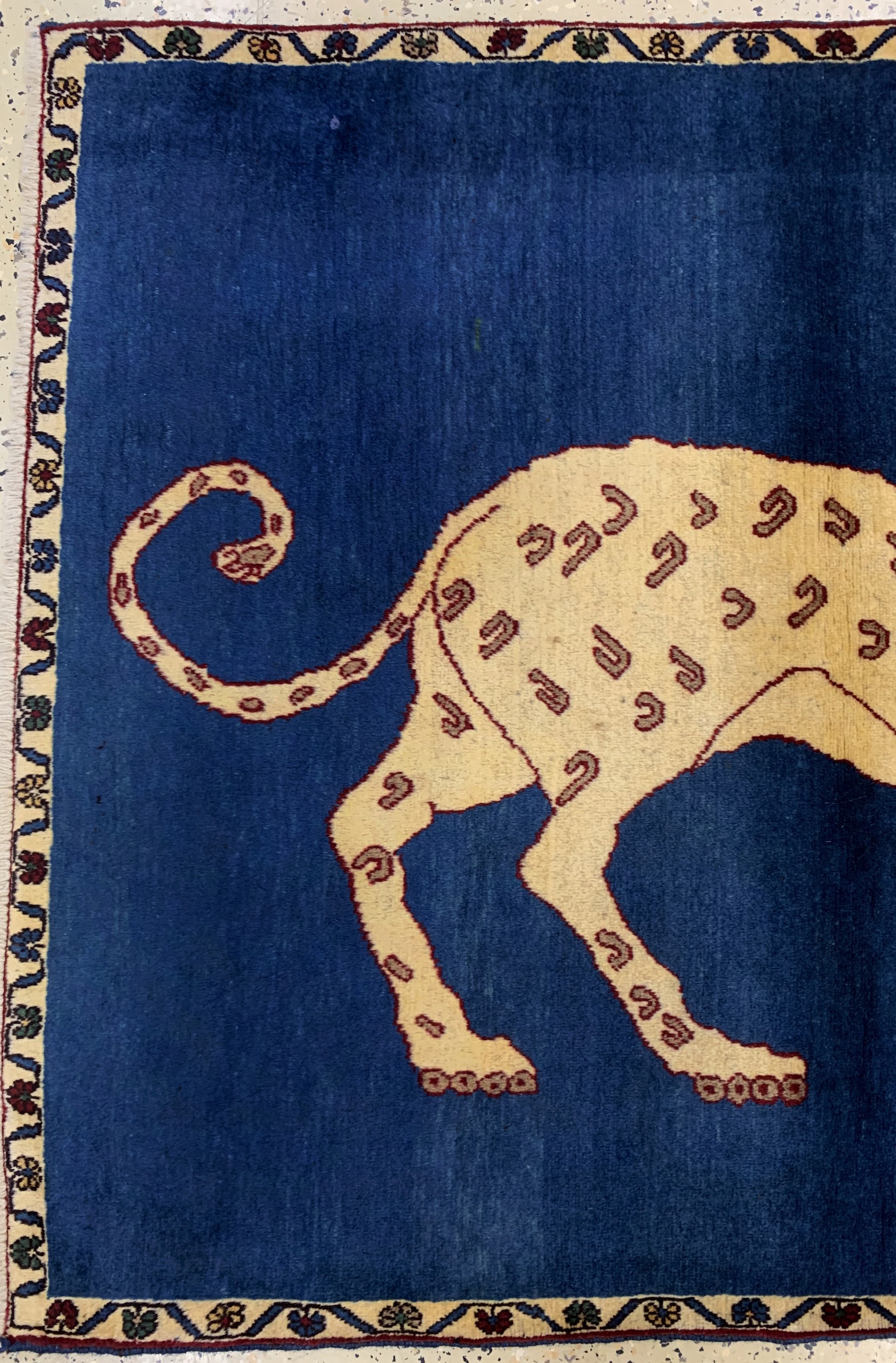 Detail b: Kashkuli fein alt, Persien, Mitte 20.Jhd, Wolle auf Wolle, ca. 134 x 102 cm, EHZ: 2, (kleine Restaurierungen)