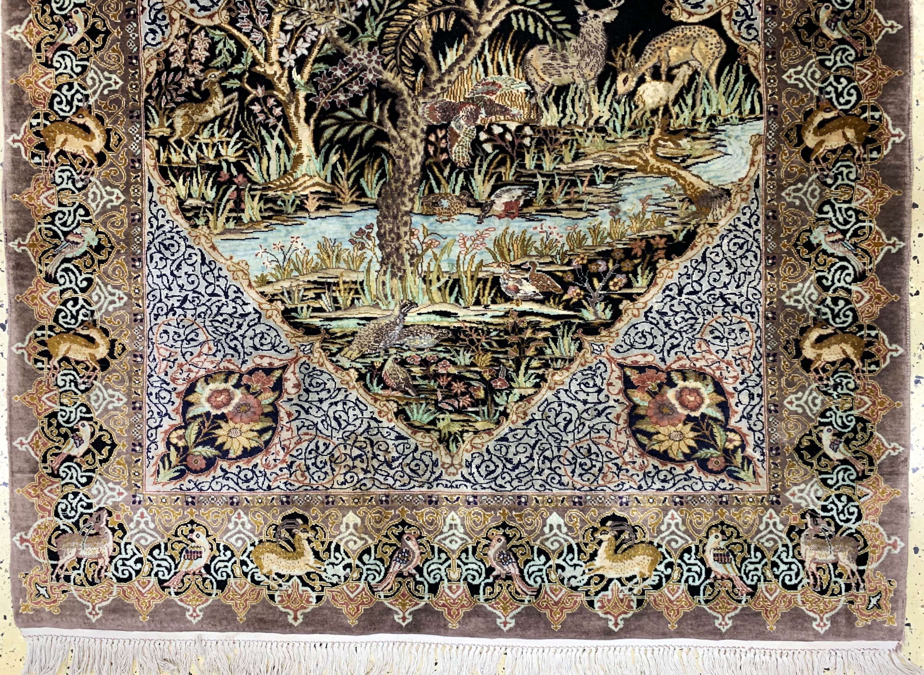Detail b: Lahor Kork fein, Pakistan, Mitte 20.Jhd, Wolle auf Baumwolle, ca. 212 x 140 cm, EHZ: 2