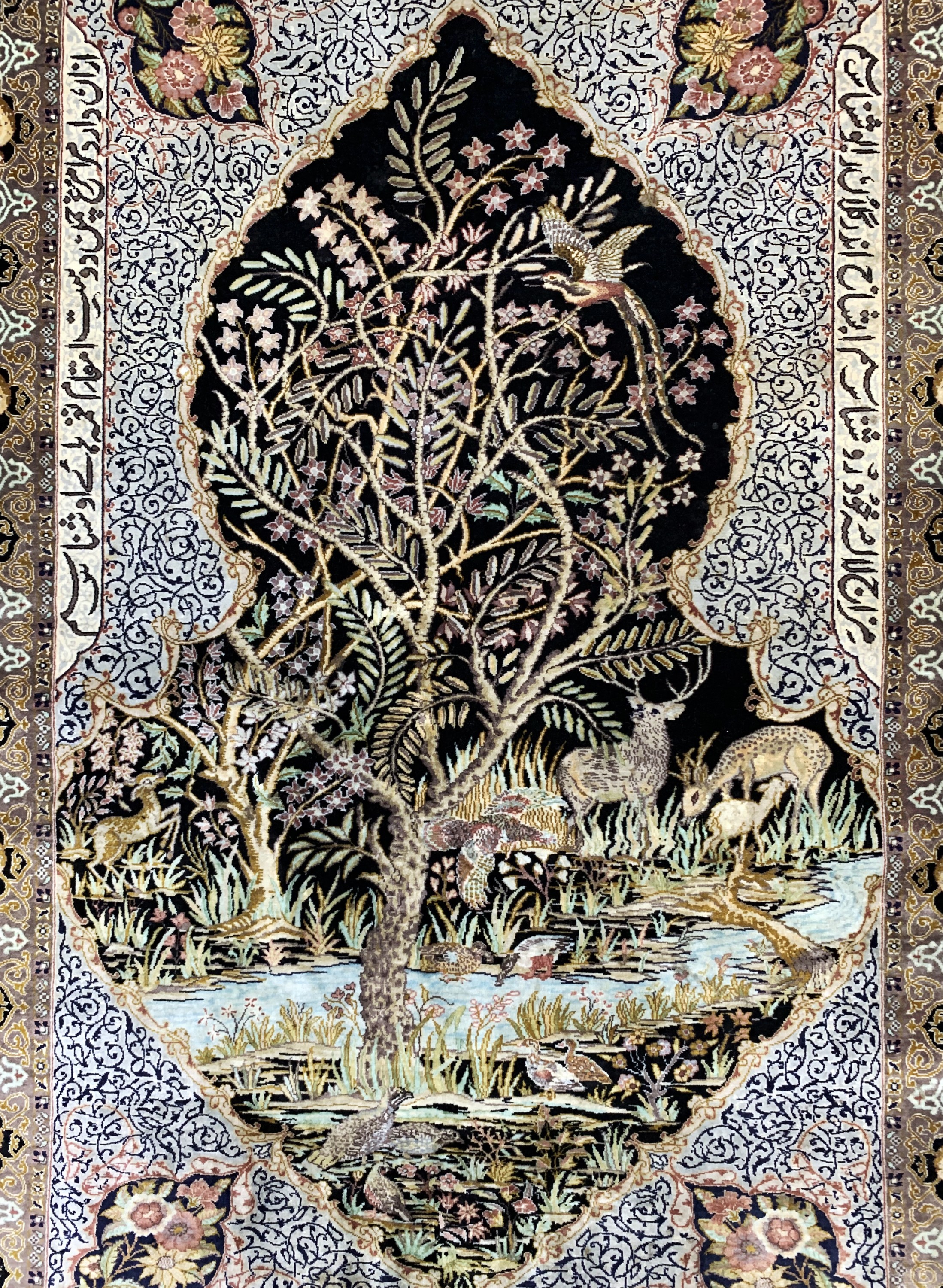 Detail c: Lahor Kork fein, Pakistan, Mitte 20.Jhd, Wolle auf Baumwolle, ca. 212 x 140 cm, EHZ: 2