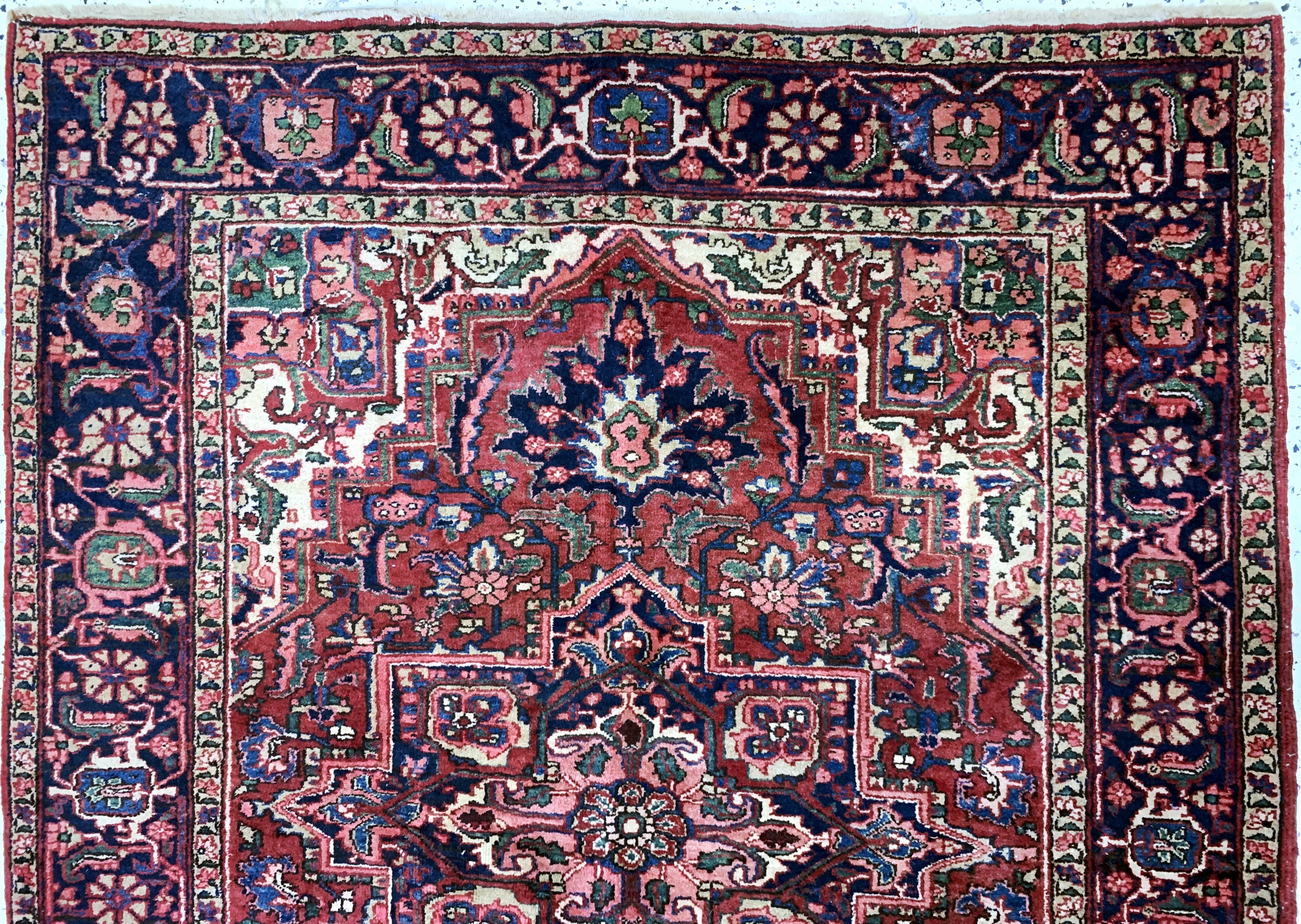 Detail a: Heriz alt, Persien, Anfang 20.Jhd, Wolle auf Baumwolle, ca. 185 x 145 cm, EHZ: 2