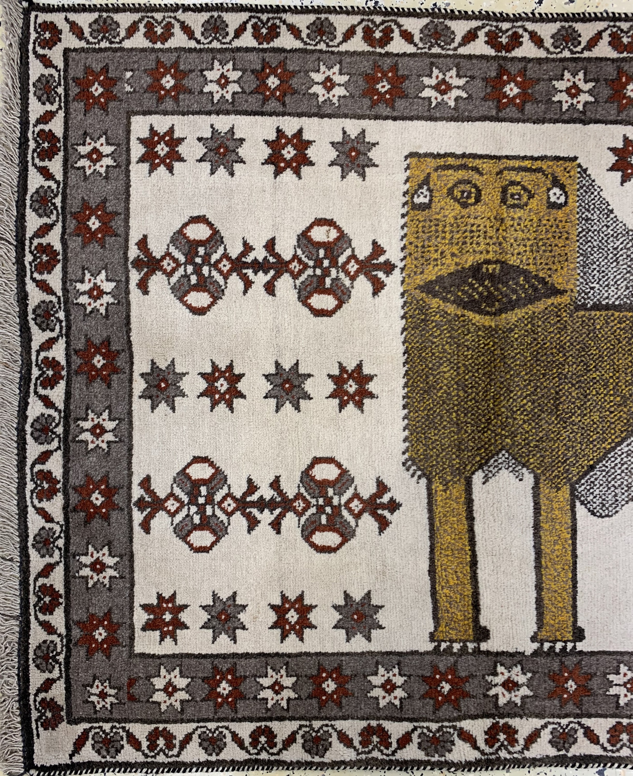 Detail a: Gabbeh alt, Persien, Mitte 20.Jhd, Wolle auf Wolle, ca. 200 x 103 cm, EHZ: 2