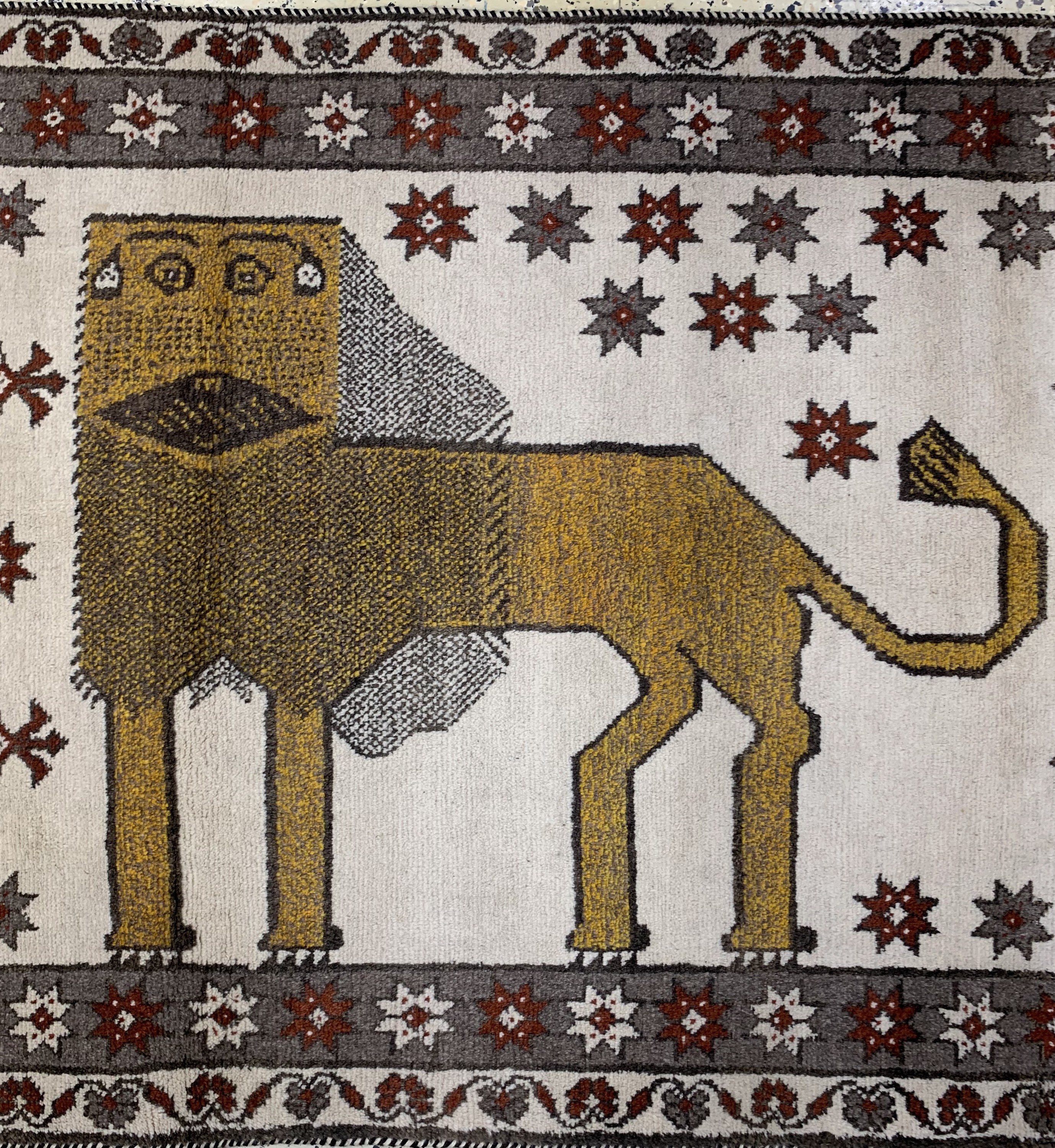 Detail b: Gabbeh alt, Persien, Mitte 20.Jhd, Wolle auf Wolle, ca. 200 x 103 cm, EHZ: 2