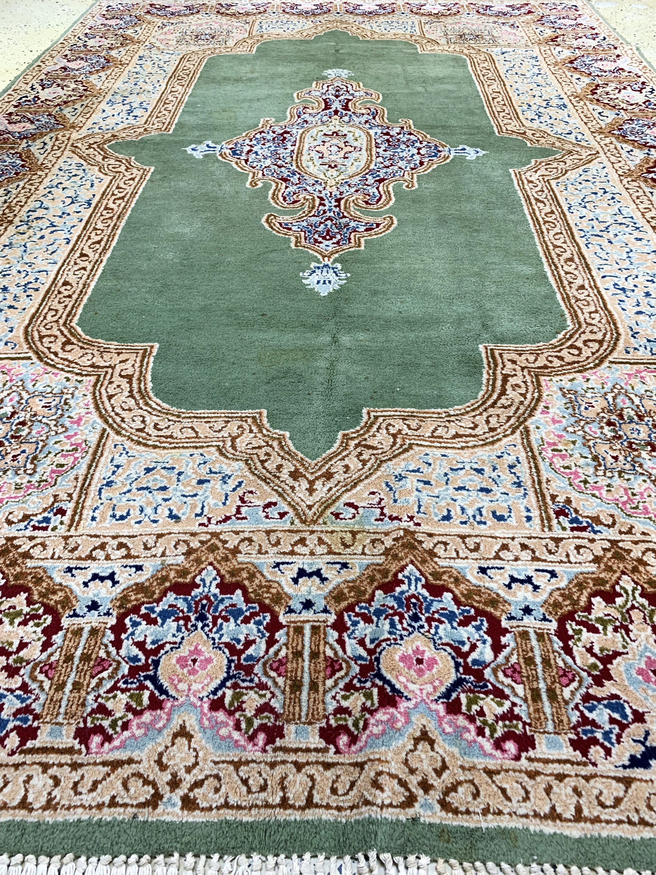 Detail f: Kerman, Persien, Mitte 20.Jhd, Wolle auf Baumwolle, ca. 290 x 190 cm, EHZ: 2