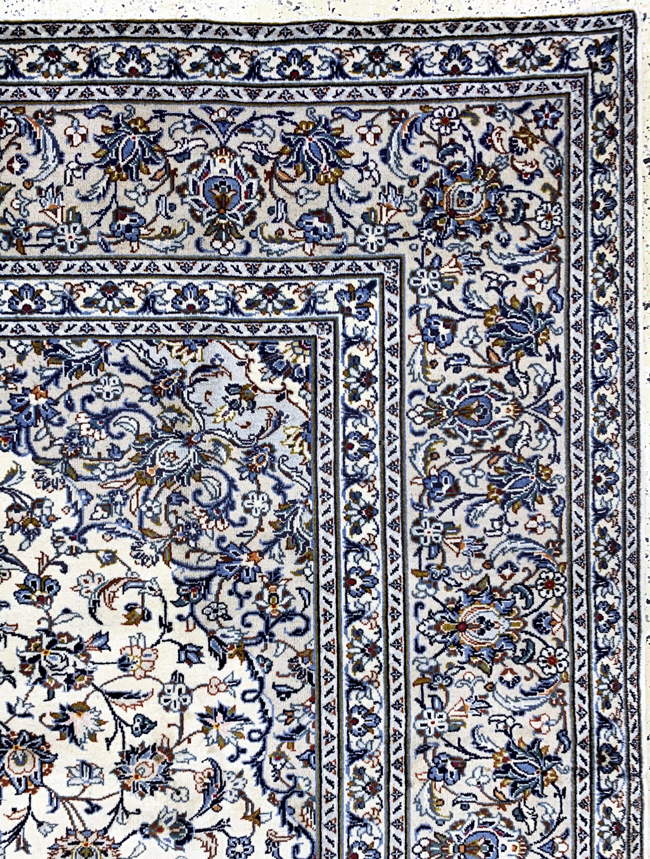 Detail e: Keschan, Persien, Ende 20.Jhd, Wolle auf Baumwolle, ca. 394 x 300 cm, gereinigt, EHZ: 2