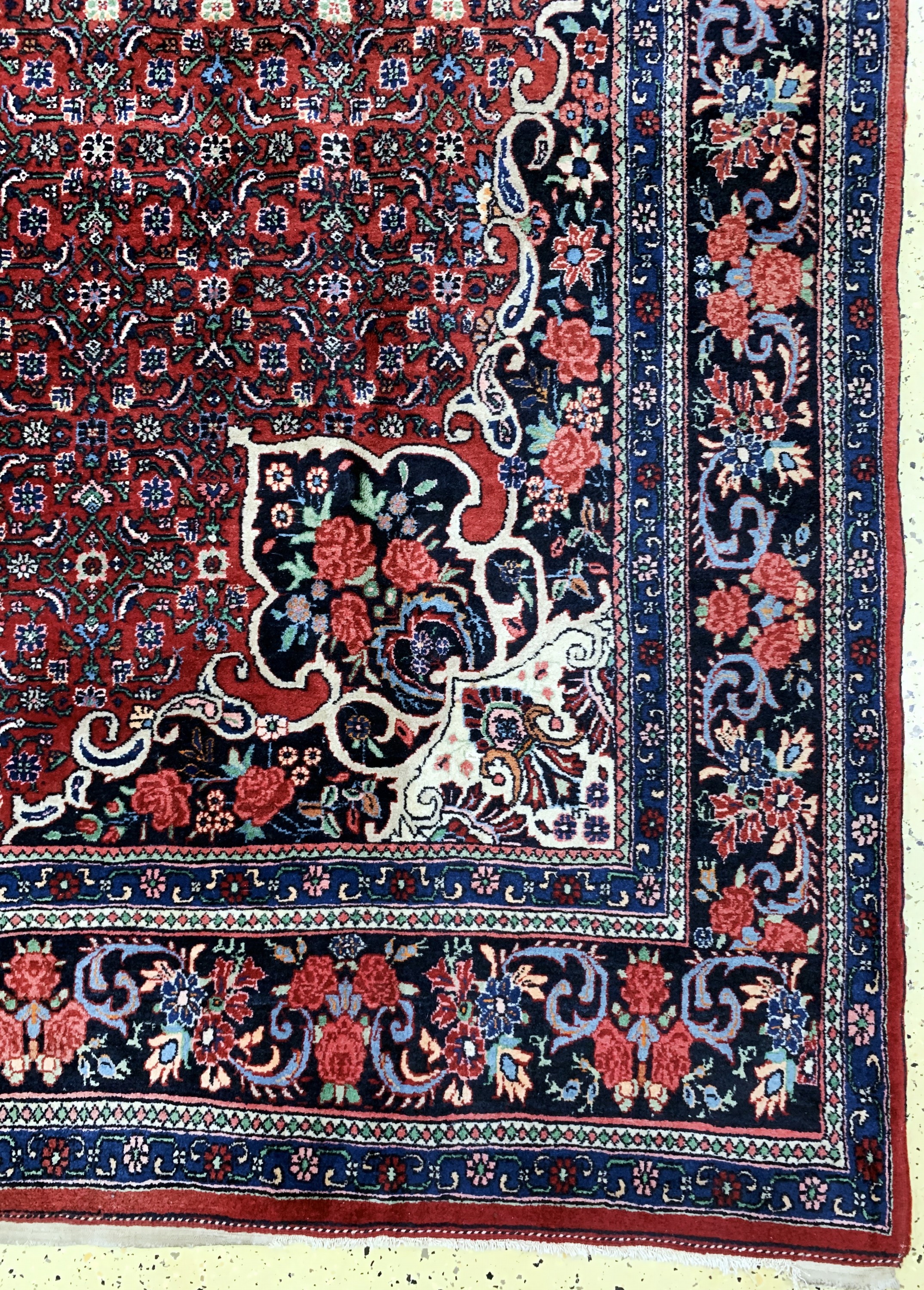 Detail a: Bidjar alt, Persien, Mitte 20.Jhd, Wolle auf Baumwolle, ca. 370 x 270 cm, verblasst, EHZ: 2