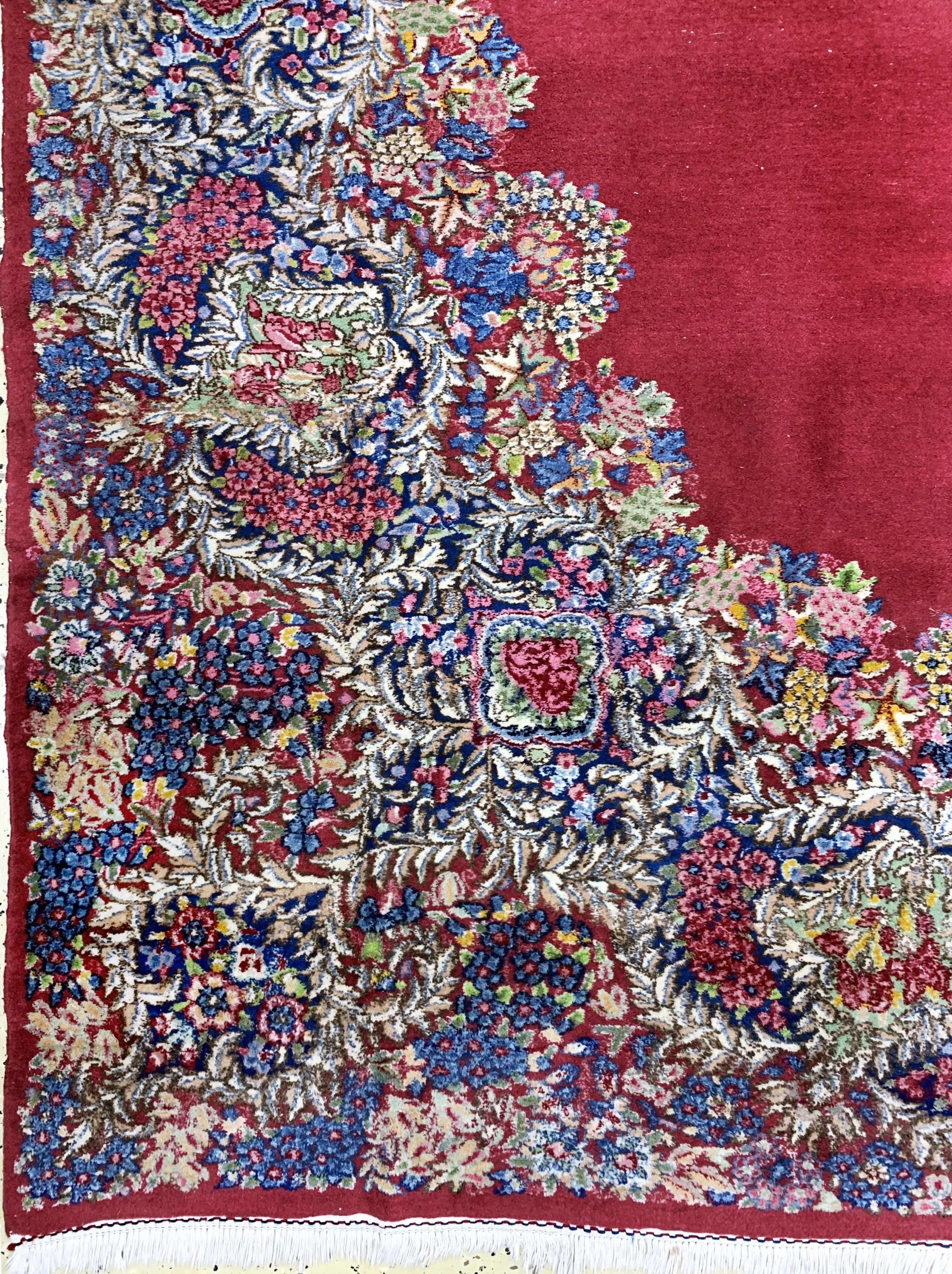 Detail b: Kerman Lawar alt, Persien, Anfang 20.Jhd, Wolle auf Baumwolle, ca. 355 x 265 cm, EHZ: 3,(kleine Restaurierungen)