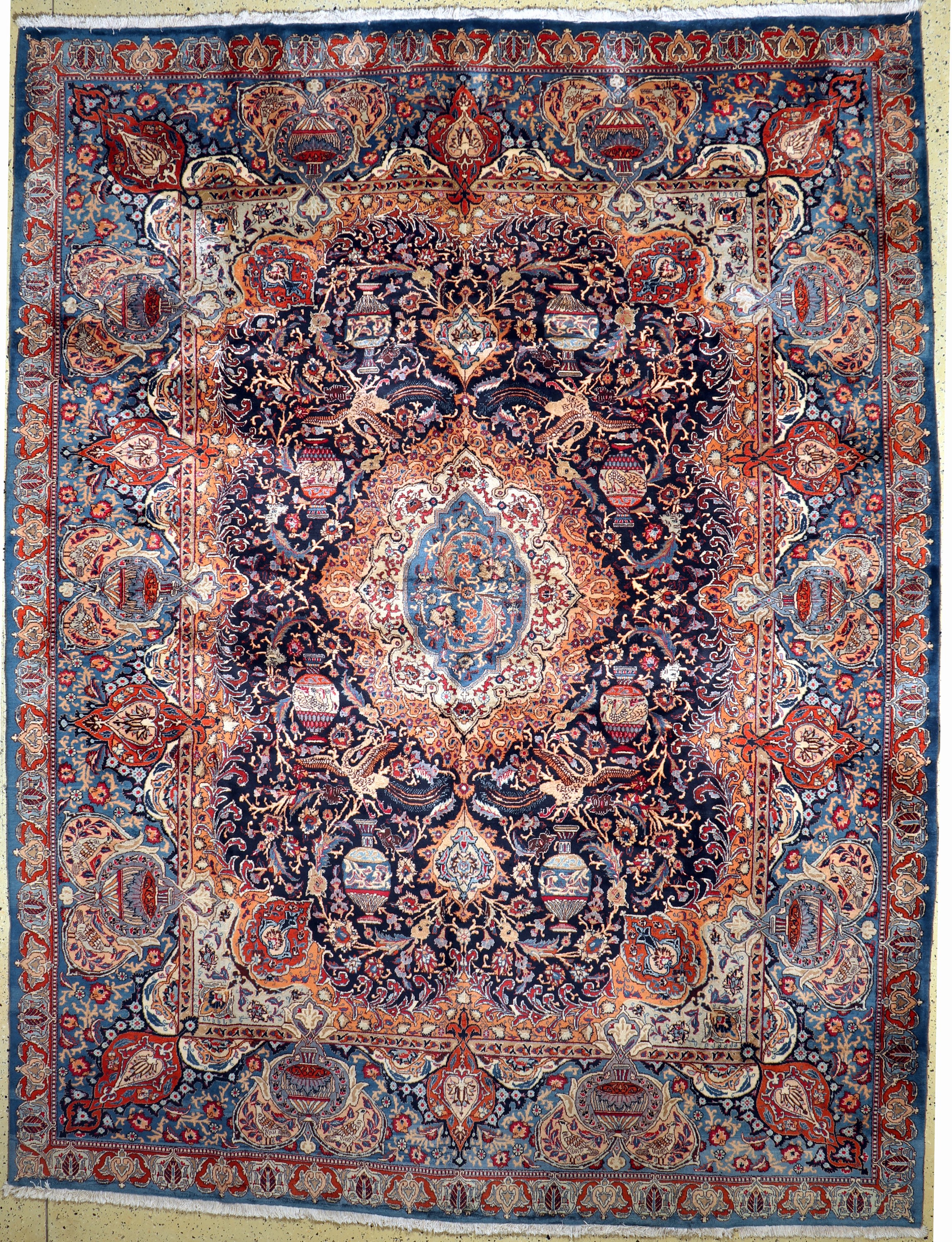 Vasen Kaschmar, Persien, Mitte 20.Jhd, Wolle auf Baumwolle, ca. 397 x 295 cm, gereinigt, EHZ: 2