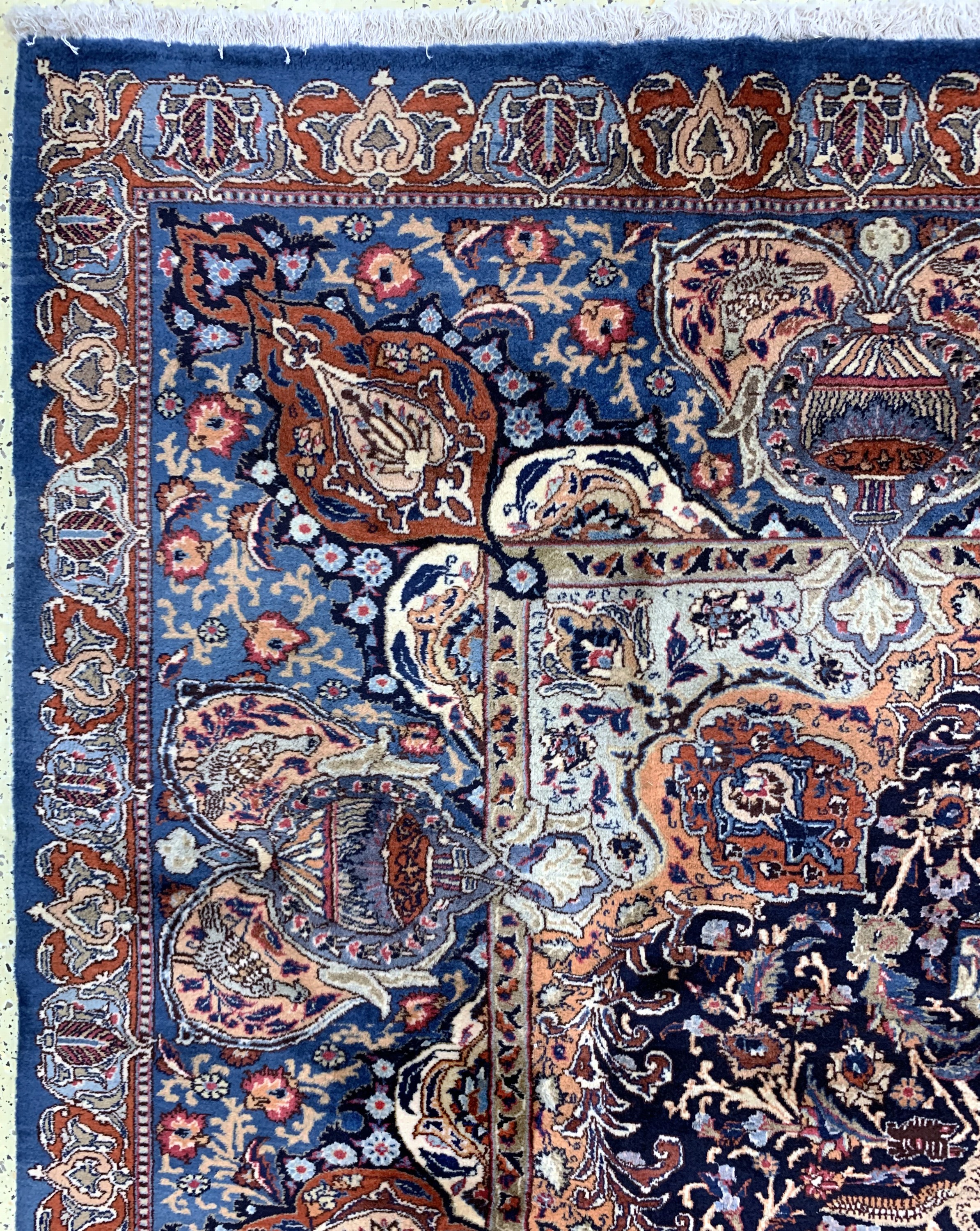 Detail d: Vasen Kaschmar, Persien, Mitte 20.Jhd, Wolle auf Baumwolle, ca. 397 x 295 cm, gereinigt, EHZ: 2