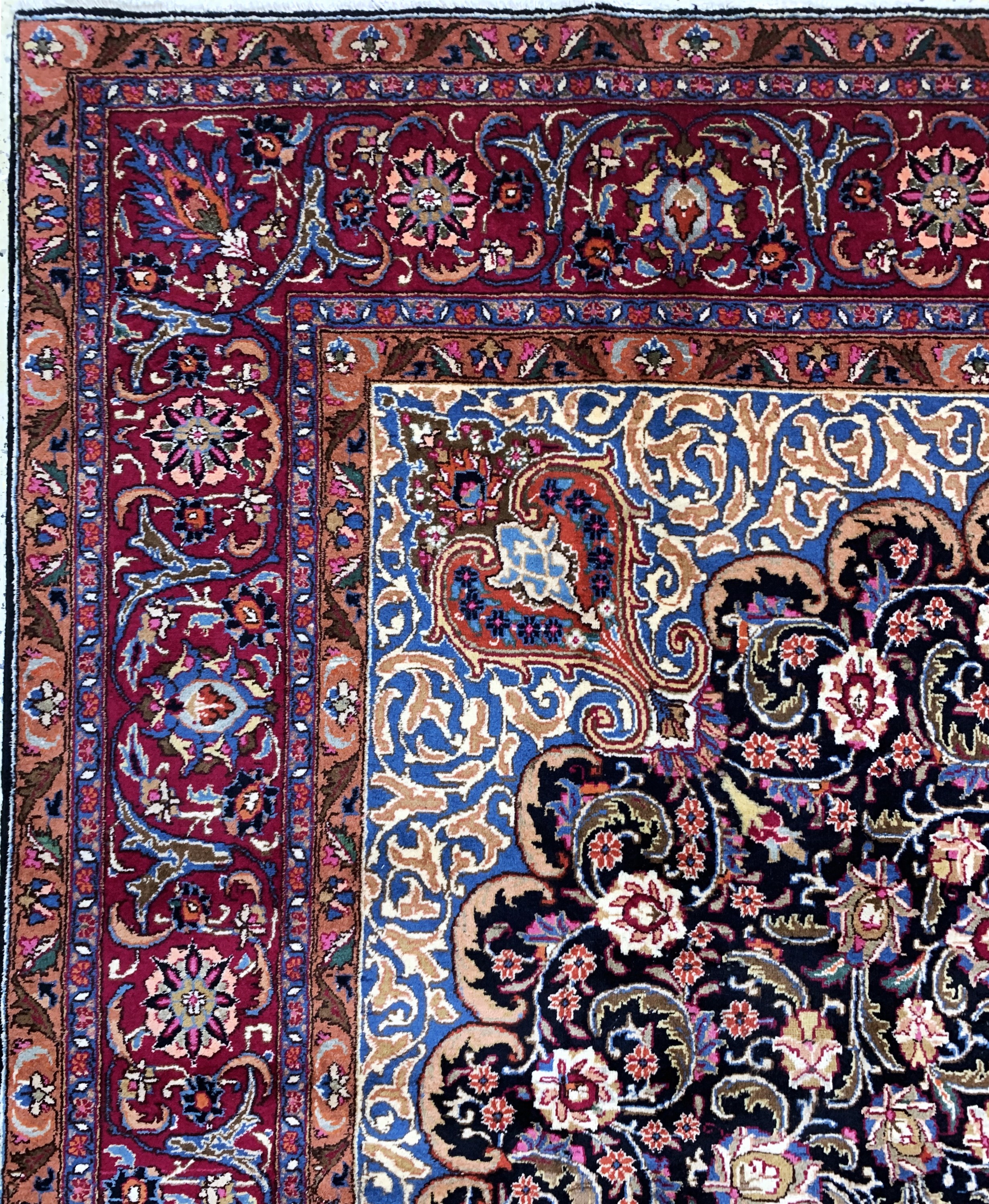 Detail d: Kaschmar, Persien, Ende 20.Jhd, Wolle auf Baumwolle, ca. 385 x 290 cm, gereinigt, EHZ: 2