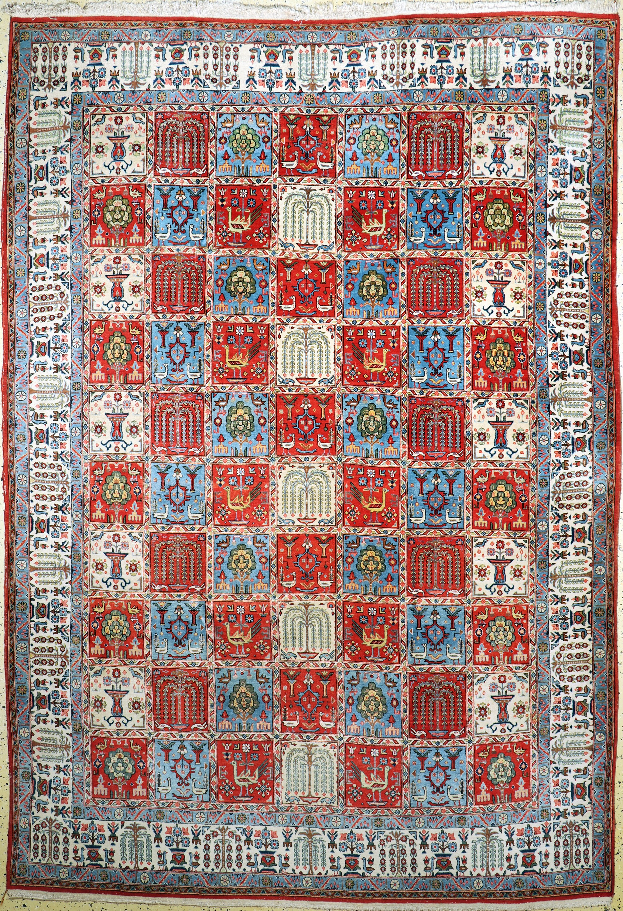 Ghom Kork alt, Persien, Mitte 20.Jhd, Korkwolle, ca. 320 x 222 cm, EHZ: 2-3