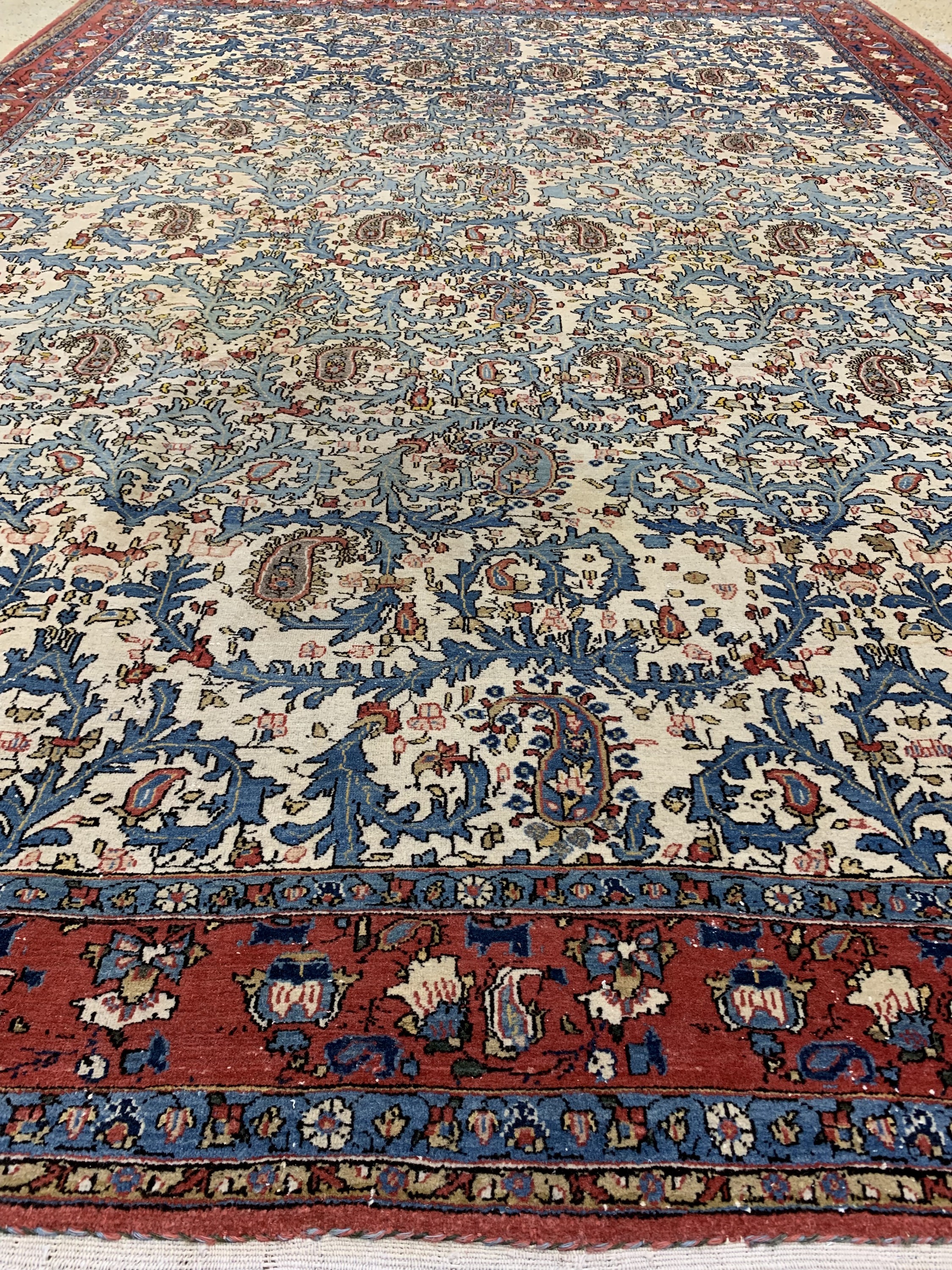 Detail f: Ghom alt, Persien, Mitte 20.Jhd, Wolle auf Baumwolle, ca. 326 x 240 cm, EHZ: 3, (fleckig)